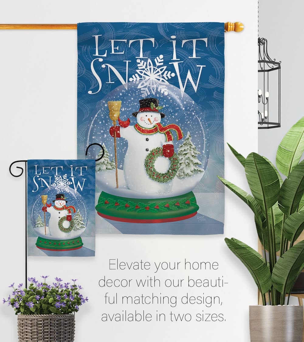 Snowman Snow Globe Christmas Flag Set - 28