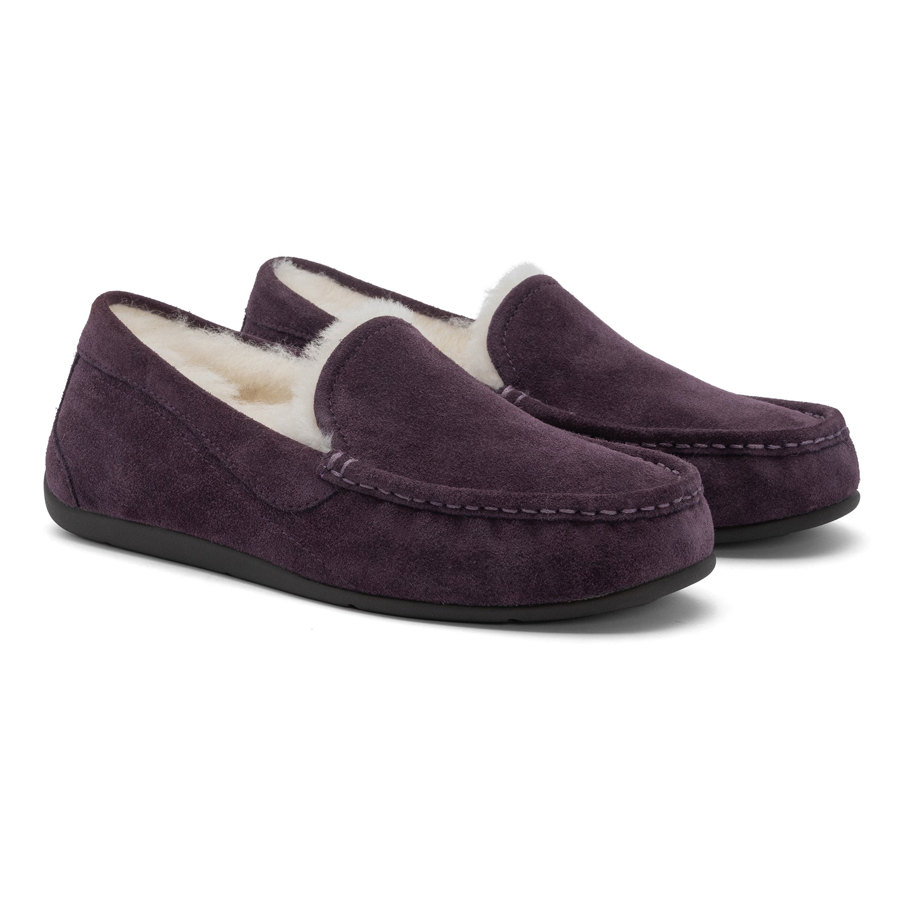 Abeo Amble Comfortable Memory Foam Slippers for Women - Dark Purple - Indoor & Outdoor Cozy House Shoes for Relaxation