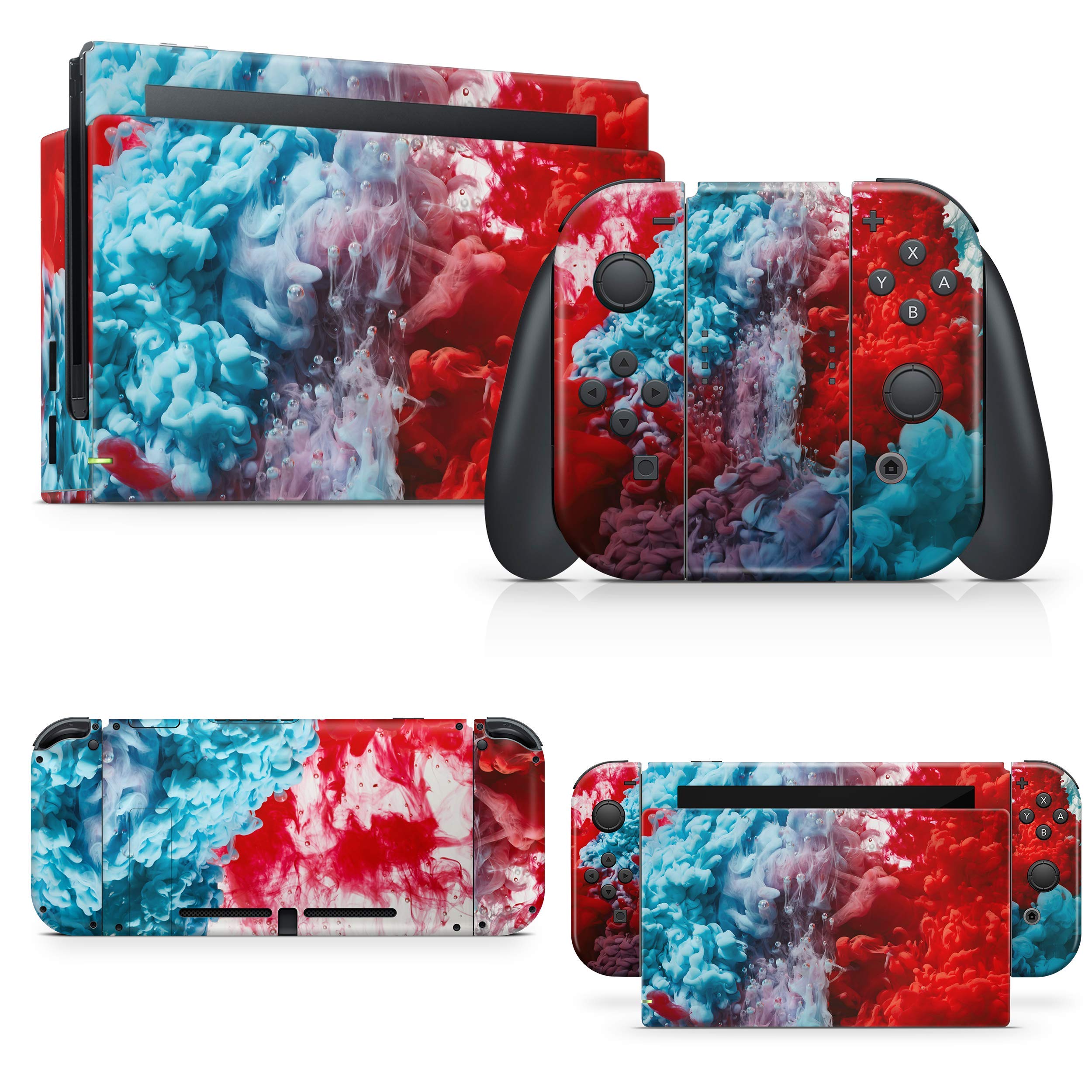 Nintendo Switch Console & Controller Skin Set - Color Explosion Vinyl Decal Stickers | Protective Cover for Gaming, Travel & Customization