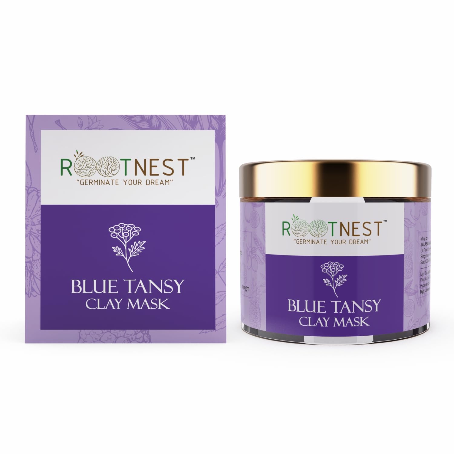 ROOTNEST Pinky Rose Clay Mask - 100gm Ayurvedic & Natural Bloom & Rejuvenate Face Mask for Glowing Skin | Deep Cleansing, Detoxifying & Hydrating | Perfect for Spa Day, Self-Care Routine & Gift Giving