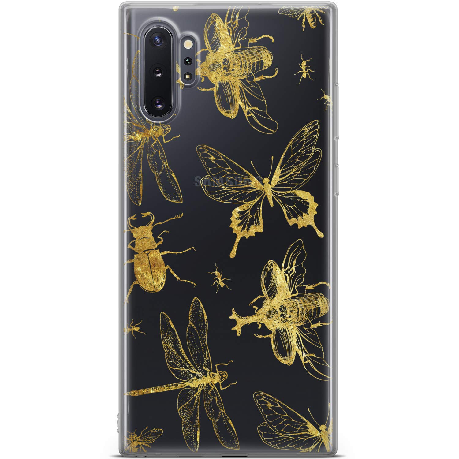 Samsung Galaxy S24 S23 Ultra S22 5G Plus S21 FE S20 S10 Phone Case - Slim Flexible Lightweight Silicone Protective Cover with Dragonfly Beetle Design for Women | Perfect for Everyday Use, Work & Travel