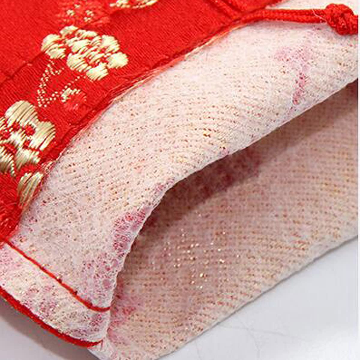 20 Pcs Silk Brocade Drawstring Sachet Bags with Tassels - Plum Blossom Pattern for Aromatherapy, Jewelry Storage, Home Decor & Gift Packaging | Portable Fragrance Pouch for Closet, Drawer & Travel