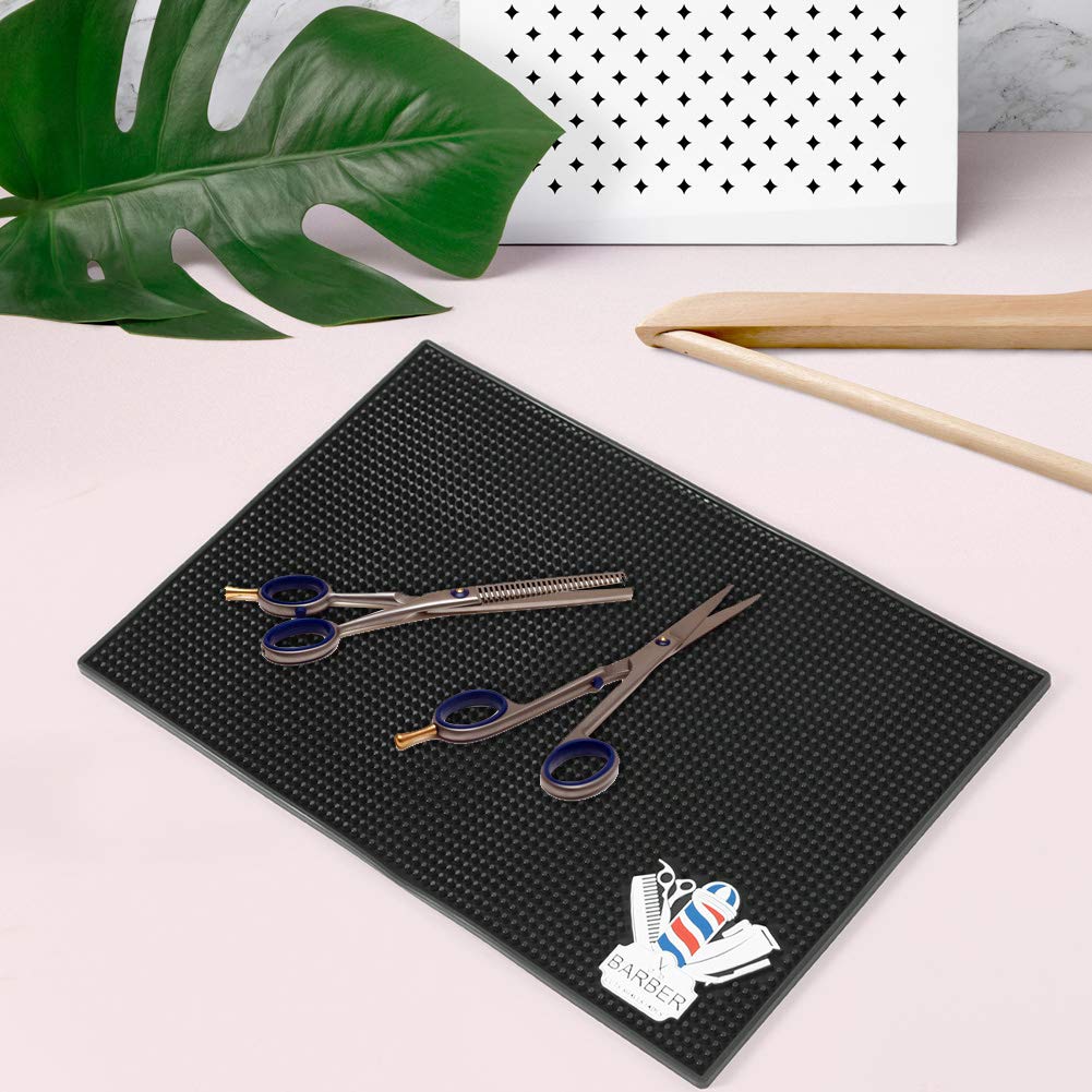**ANKROYU Silicone Hairdressing Tool Mat - Non-Slip, Heat-Resistant Styling Pad for Salon & Home Use - Perfect for Hair Stylists & DIY Hair Care**    *(Use Case: Ideal for organizing hair tools, preventing slips, and protecting surfaces from heat damage during styling.)*