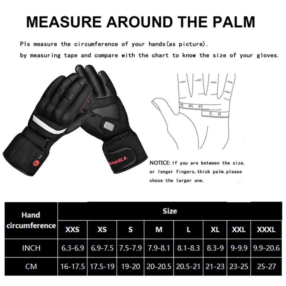 Electric Heated Gloves with Rechargeable Li-ion Battery - 6 Hours Warmth for Winter Sports & Outdoor Activities | Waterproof Thermal Gloves for Men & Women | Perfect for Skiing, Snowboarding, Motorcycling & Hiking in Cold Weather