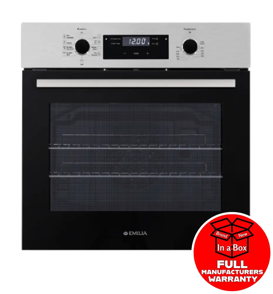 Emilia EMF69E 60cm 9 Function Electric Oven - Stainless Steel Built-in Oven for Baking, Roasting & Grilling | Perfect for Home Kitchens & Small Restaurants