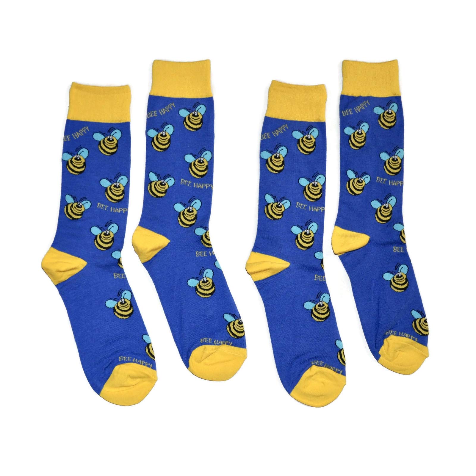 Fun Novelty Crew Socks for Men - 2 Pairs Pack - Perfect for Gifts, Parties & Casual Wear