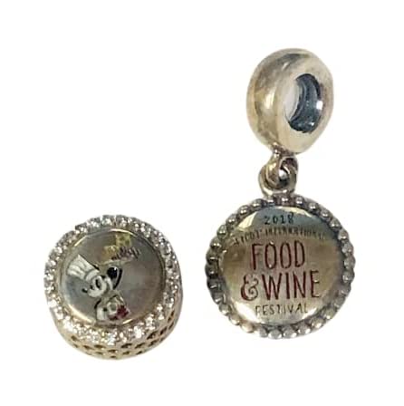 PANDORA Disney Parks Charm Set - 2018 Epcot Food and Wine Festival | Limited Edition Collectible Jewelry | Perfect for Disney Fans & Theme Park Souvenirs