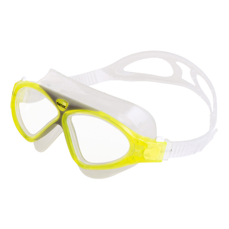 Seac Vision JR Yellow Snorkeling Mask - Anti-Fog, Comfortable Fit for Kids & Adults - Perfect for Swimming, Snorkeling & Beach Adventures