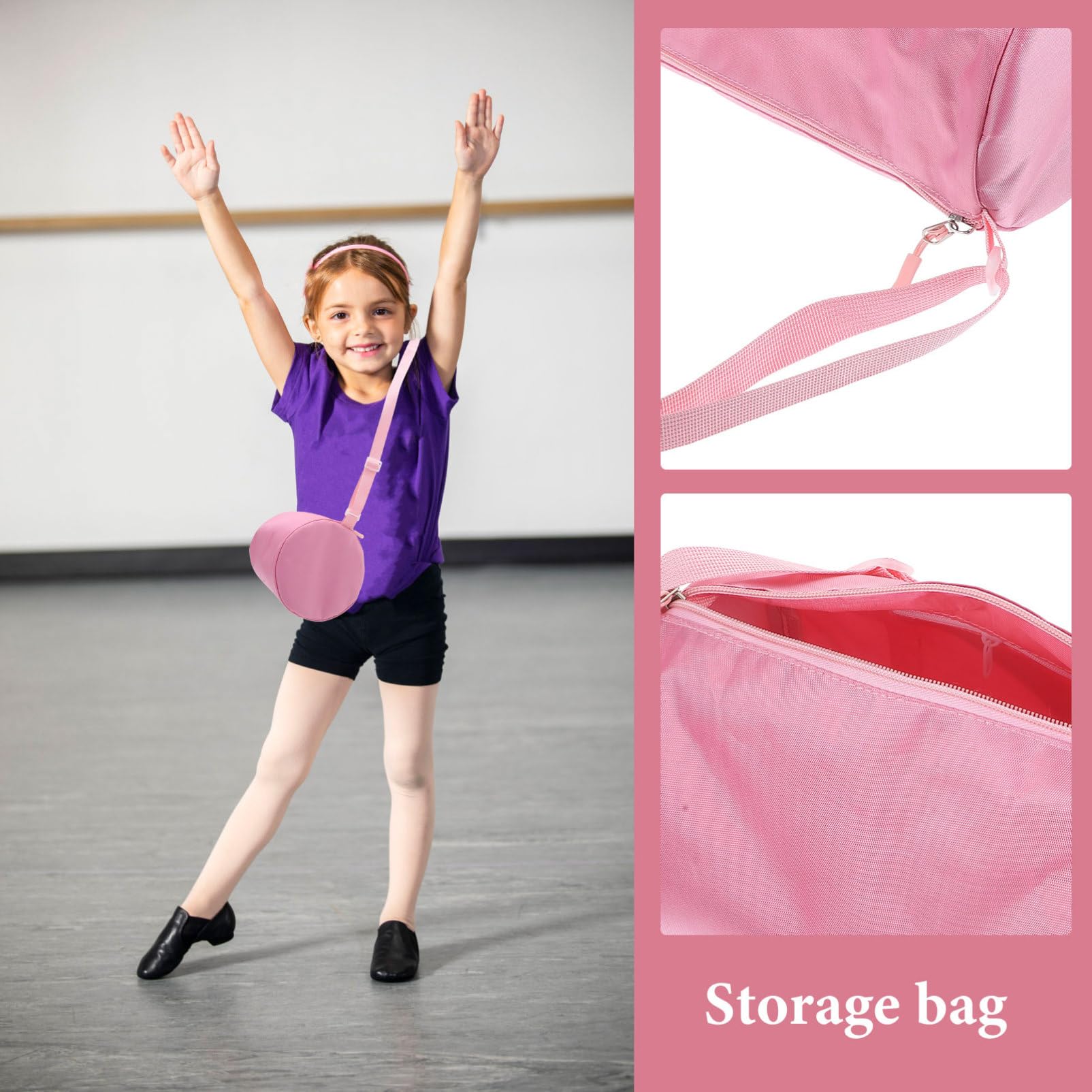 WRITWAA Adjustable Dance Bag for Ballet Shoes - Lightweight & Spacious Storage for Dancewear, Costumes & Accessories - Perfect for Ballet Class, Rehearsals & Performances