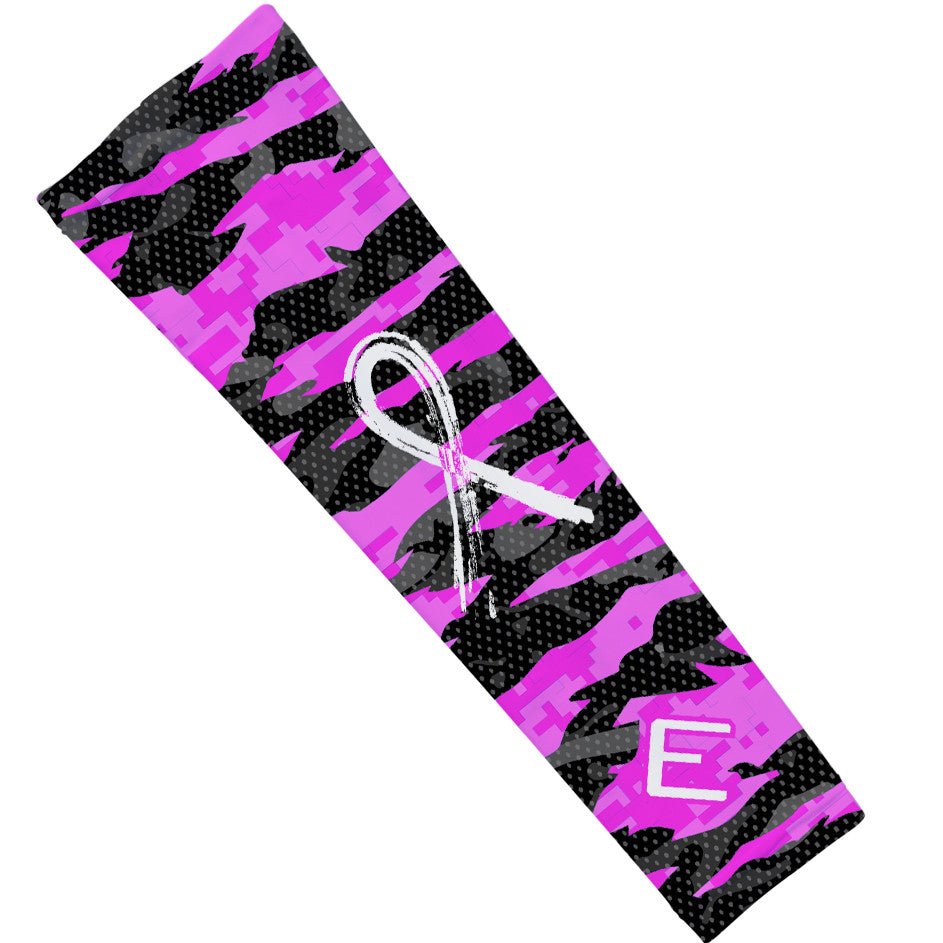Pink Fierce Breast Cancer Awareness Arm Sleeves for Women - Support & Comfort for Sports, Running, Cycling & Outdoor Activities