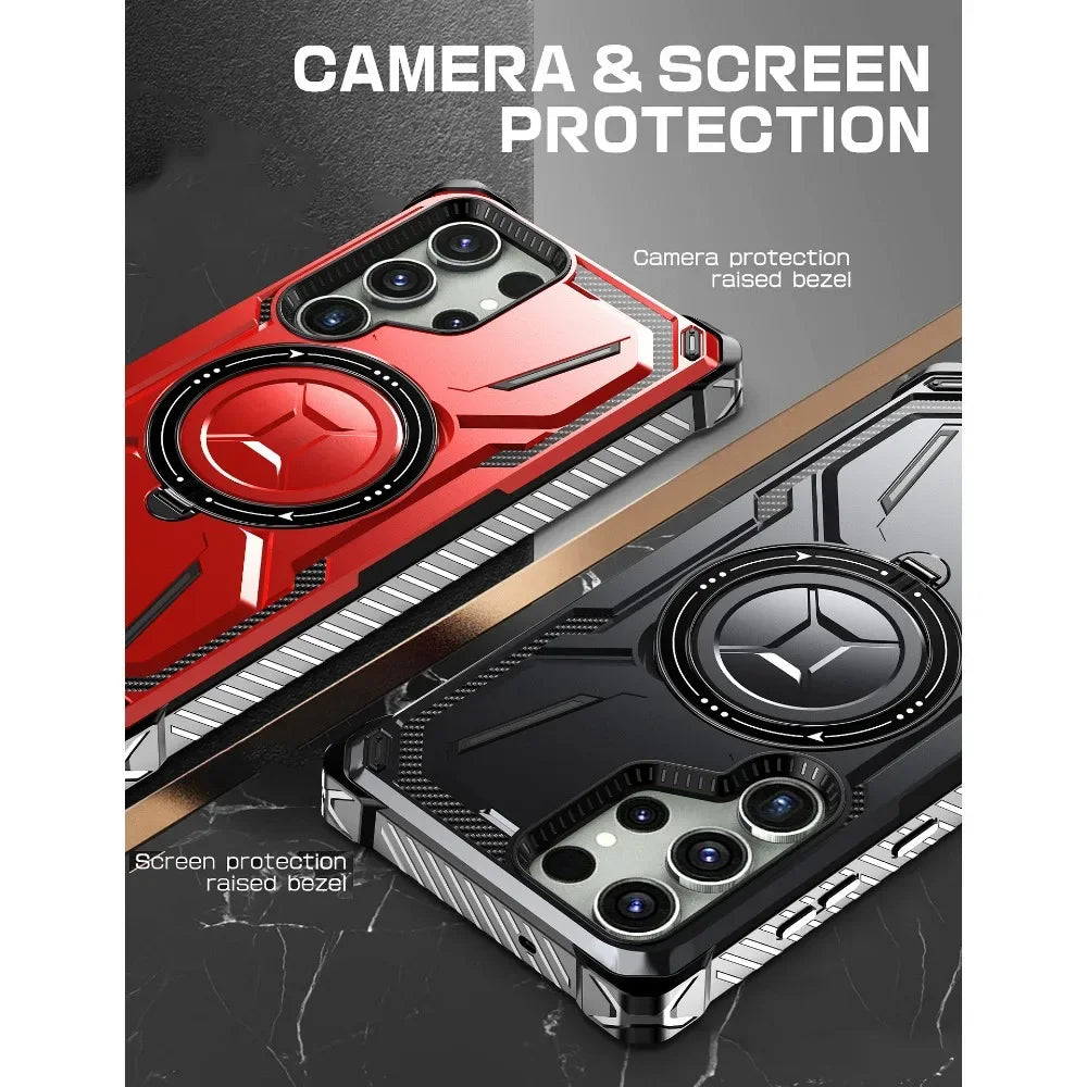 Samsung Galaxy S25 Ultra Phone Case with Belt Clip & MagSafe Magnetic Ring - Secure & Hands-Free for Outdoor, Work & Travel