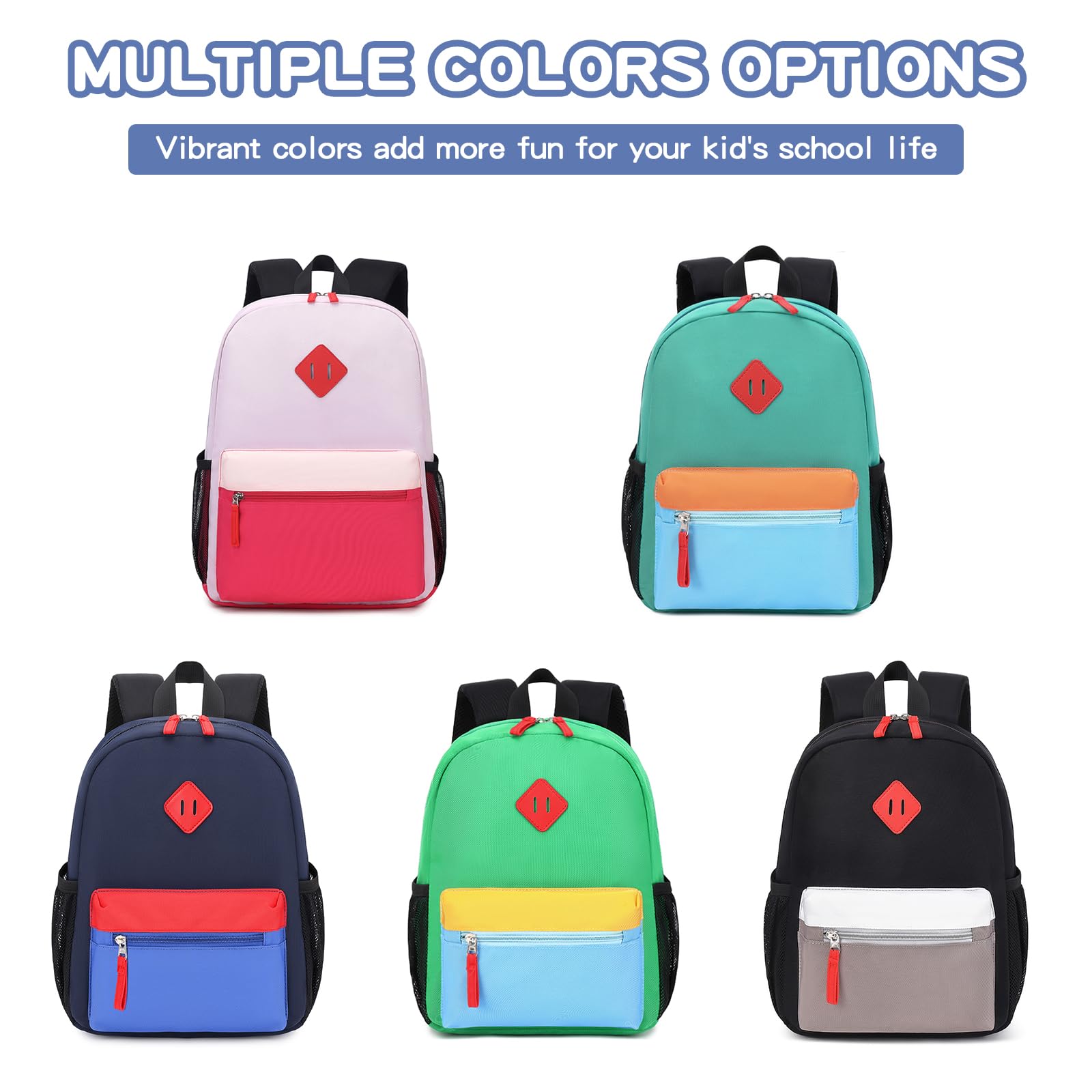 16'' Lightweight Kids Backpack for Boys & Girls - Durable School Bookbag for Elementary & Middle School Students Ages 5-14 - Lake Green & Blue Large Size Backpack - Perfect for School, Travel & Daily Use
