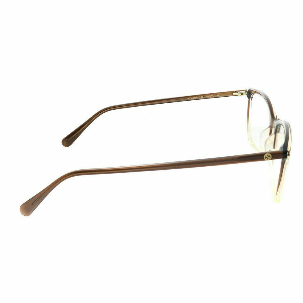 Gucci GG 0548O 007 Brown/Crystal Eyeglasses for Women & Men - Luxury Designer Optical Frames with Crystal Accents - Perfect for Office, Reading & Fashion Accessories