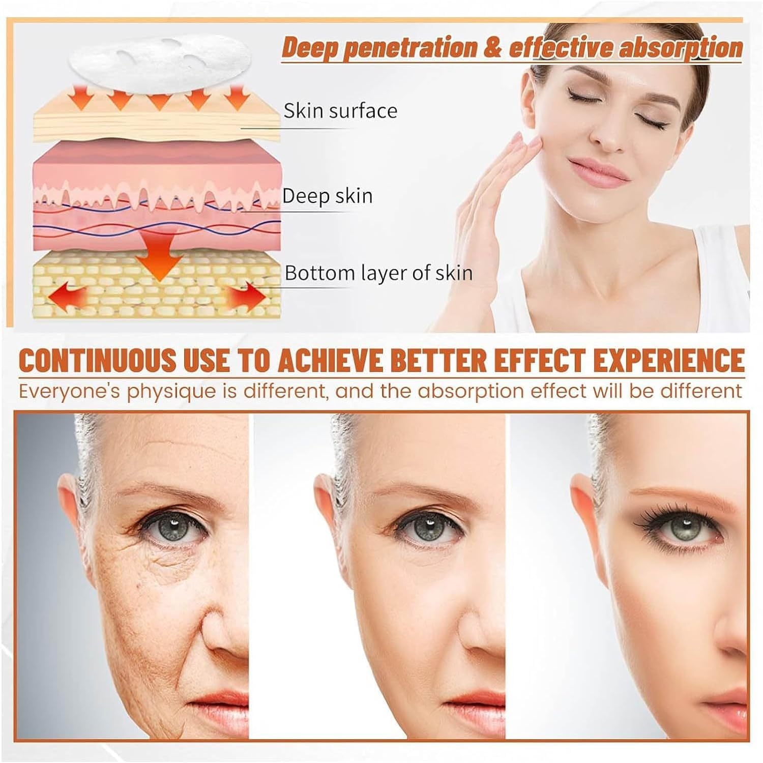 Korean Collagen Peel Off Mask - Anti-Aging, Firming & Moisturizing Facial Mask for Wrinkle Reduction & Skin Tightening | Deep Penetrating Collagen Treatment for Glowing Skin - Perfect for Nighttime Skincare Routine & Spa Days