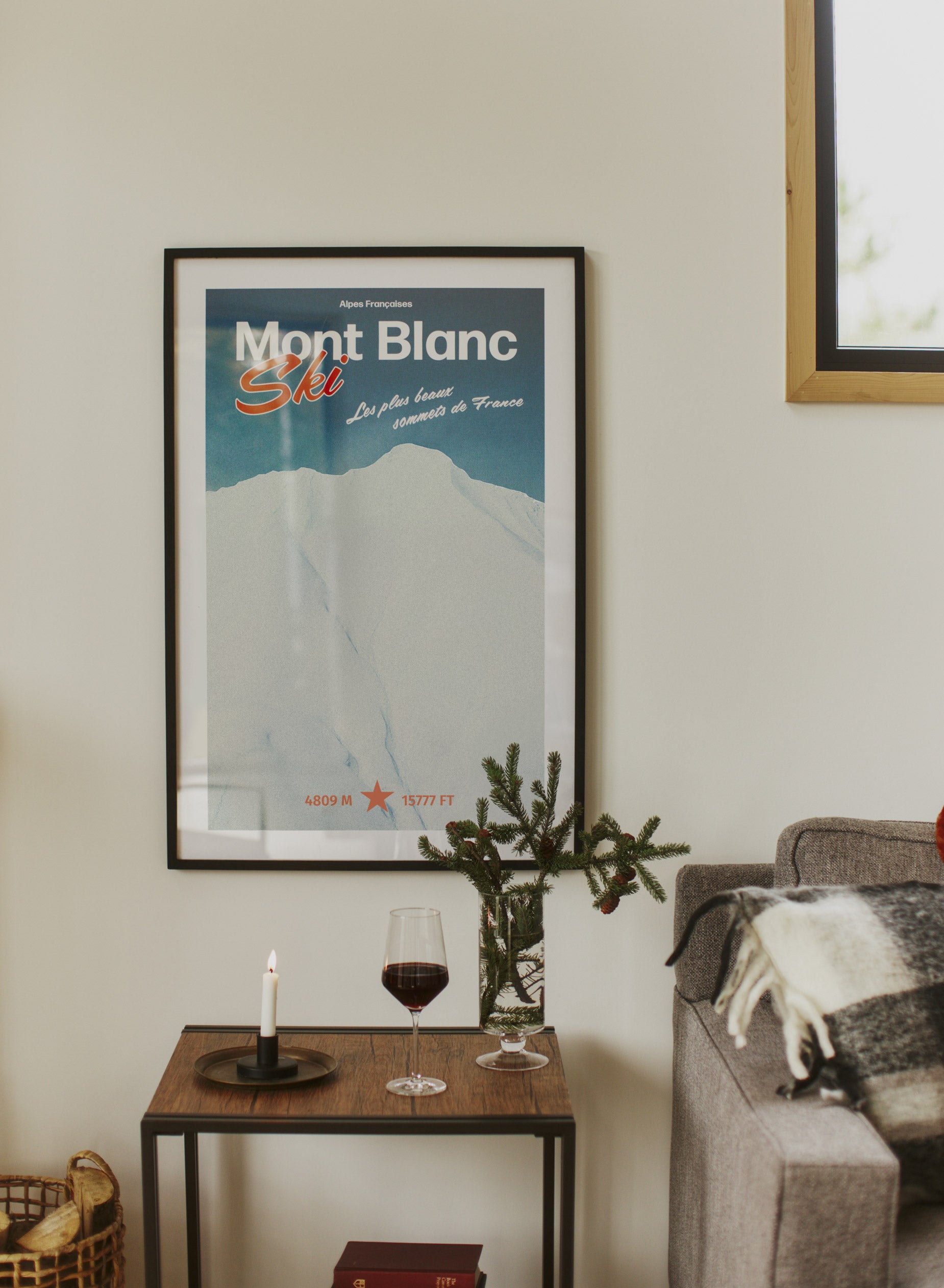Mont Blanc Mountain Landscape Poster - Premium Wall Art Decor for Home, Office & Gifts | Perfect for Living Room, Bedroom & Office Decorations