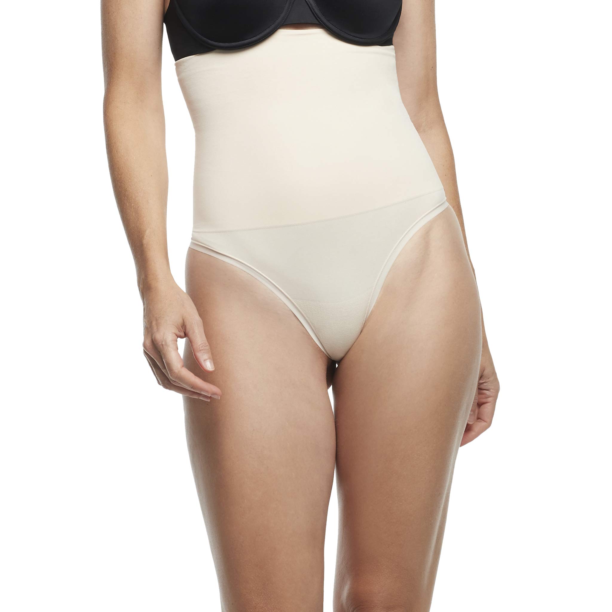 Essentials by Tummy Tank Women's High Waist Shaping Thong - Seamless Shapewear Underwear for Tummy Control & Body Shaping | Perfect for Everyday Wear, Special Occasions & Postpartum Recovery