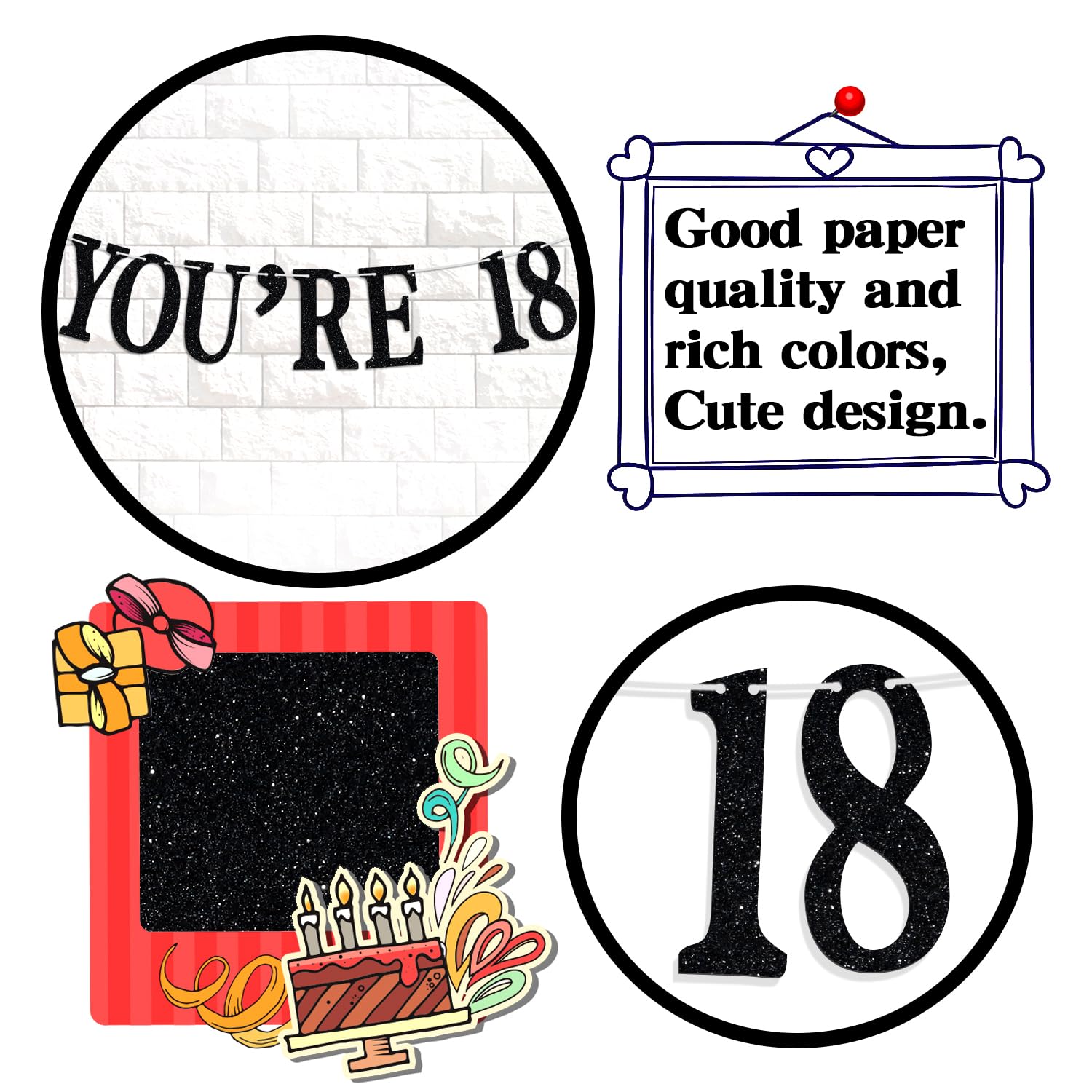 Funny Happy 18th Birthday Banner - Holy Sh*t You're 18 Bunting Sign for 18th Birthday Party Decorations | Cheers to 18 Years Adultish Decor for Boys & Girls | Perfect for Birthday Celebrations, Anniversaries & Milestone Parties
