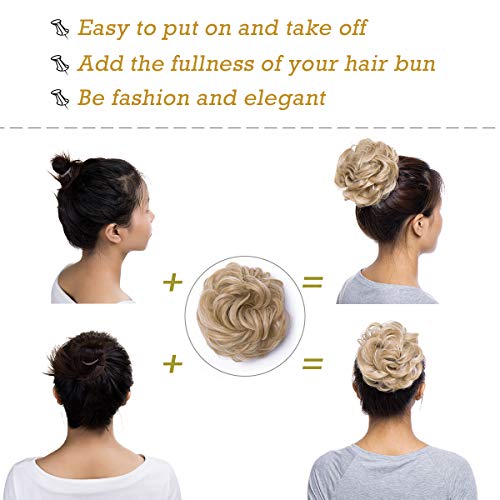 Messy Bun Hair Extension for Curly Hair - Clip-in Updo Hairpiece for Women | Perfect for Weddings, Parties & Everyday Styling