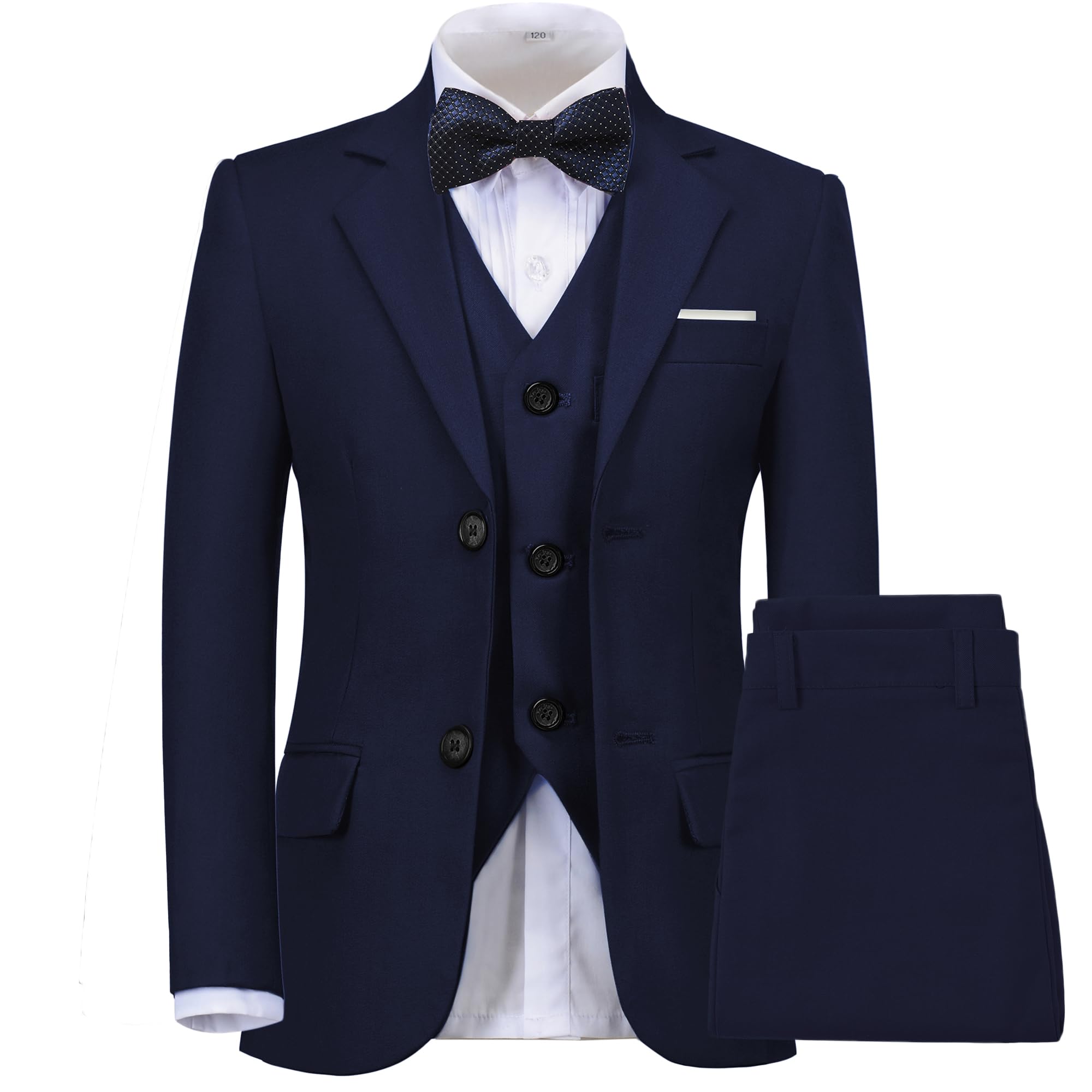 5-Piece Boys Tuxedo Suit Set for Teen Formal Wear | Kids Dress Suit for Weddings, Prom, Parties & Special Occasions