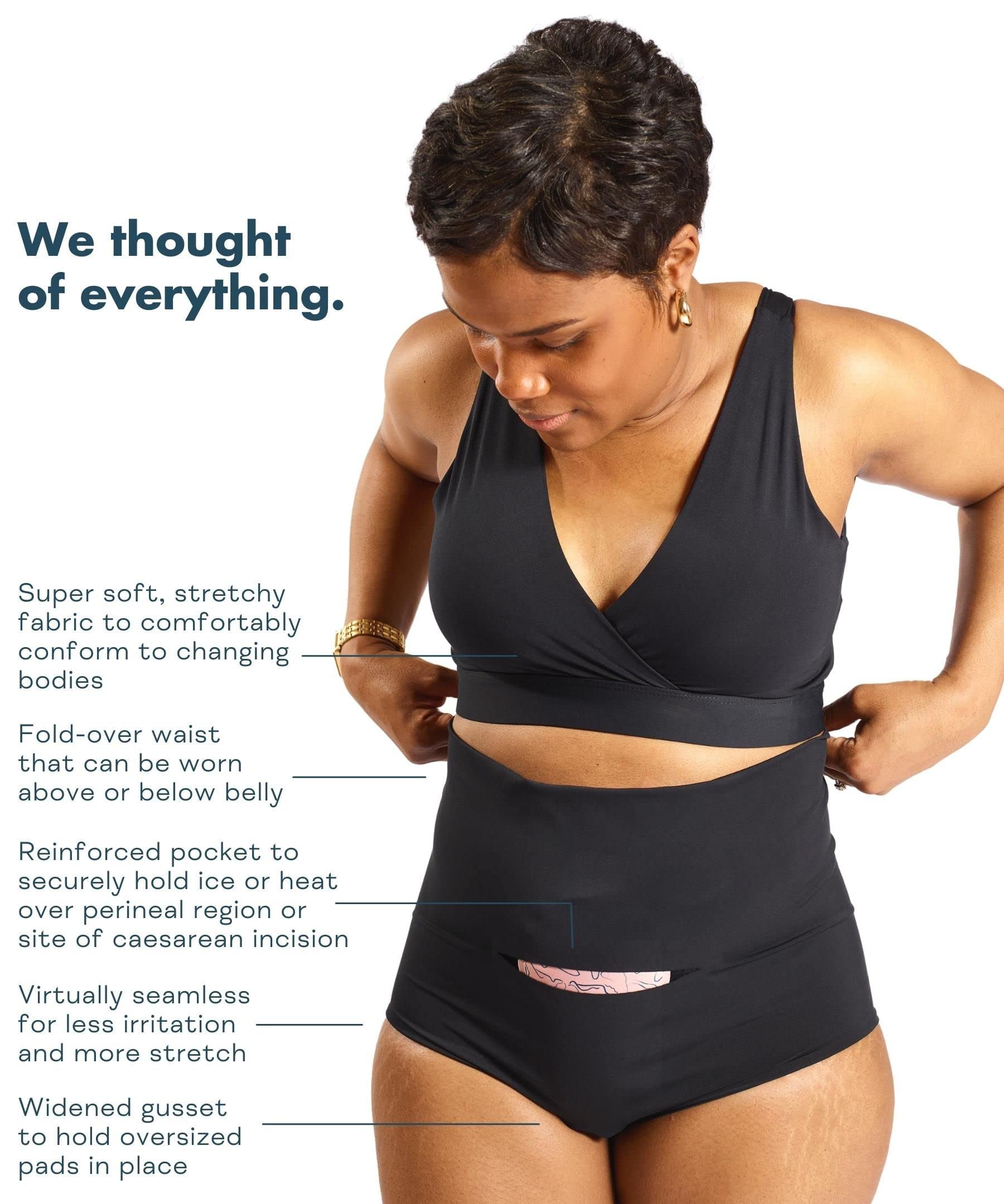 Best Postpartum Underwear with Ice & Heat Packs for Recovery - Comfortable C-Section & Vaginal Birth Support - Ideal for Post-Delivery Care & Pain Relief