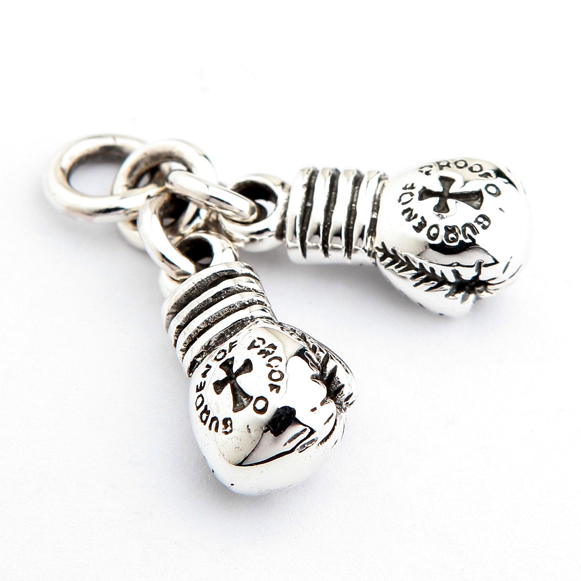 Sterling Silver Boxing Gloves Pendant for Men - Perfect Gift for Boxing Enthusiasts & Sports Lovers | Ideal for Necklaces, Gifts, and Boxing-Themed Jewelry
