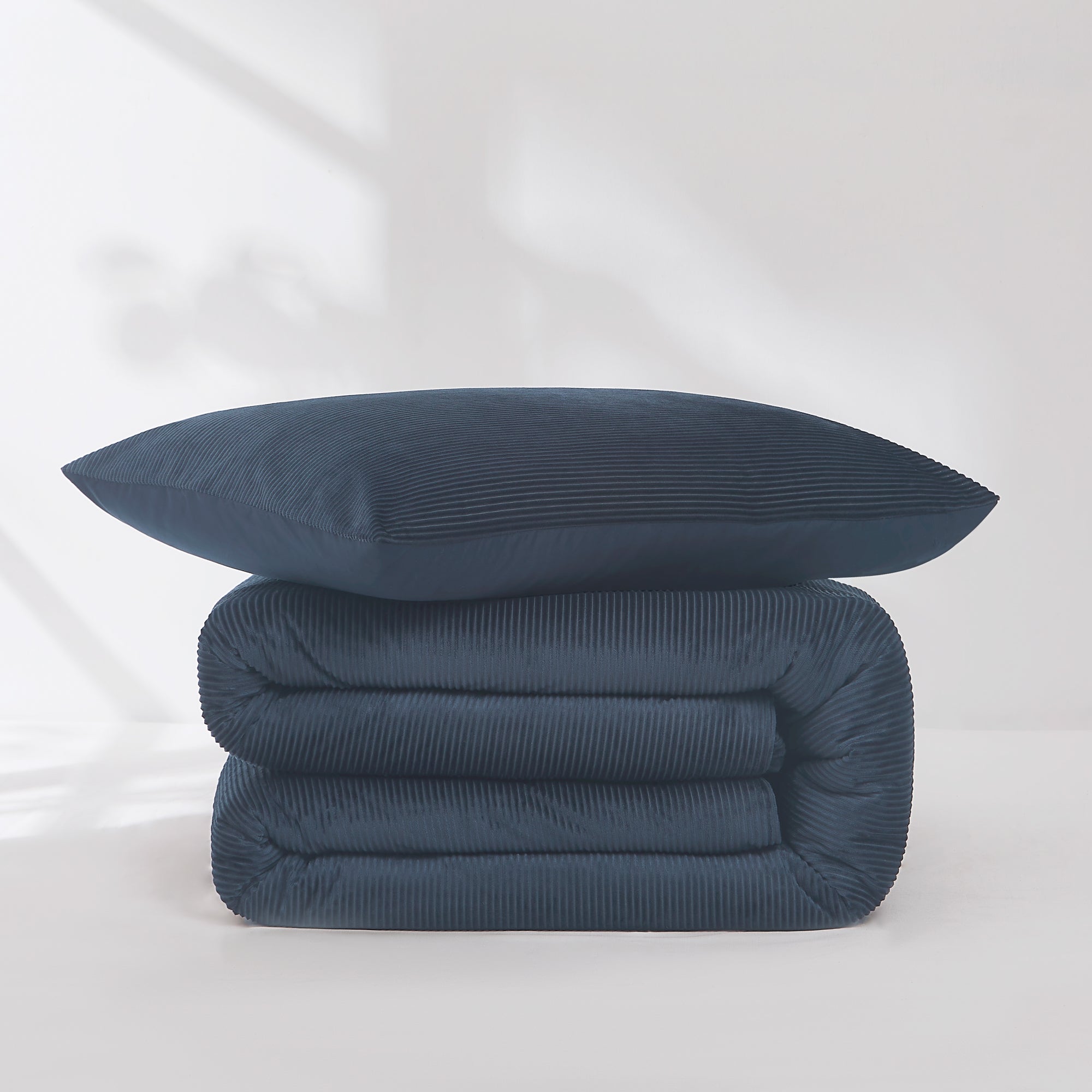 Arden Ribbed Corduroy Comforter Set - Soft & Durable Bedding Collection for Cozy Bedroom Decor | Perfect for Winter Nights & Home Styling