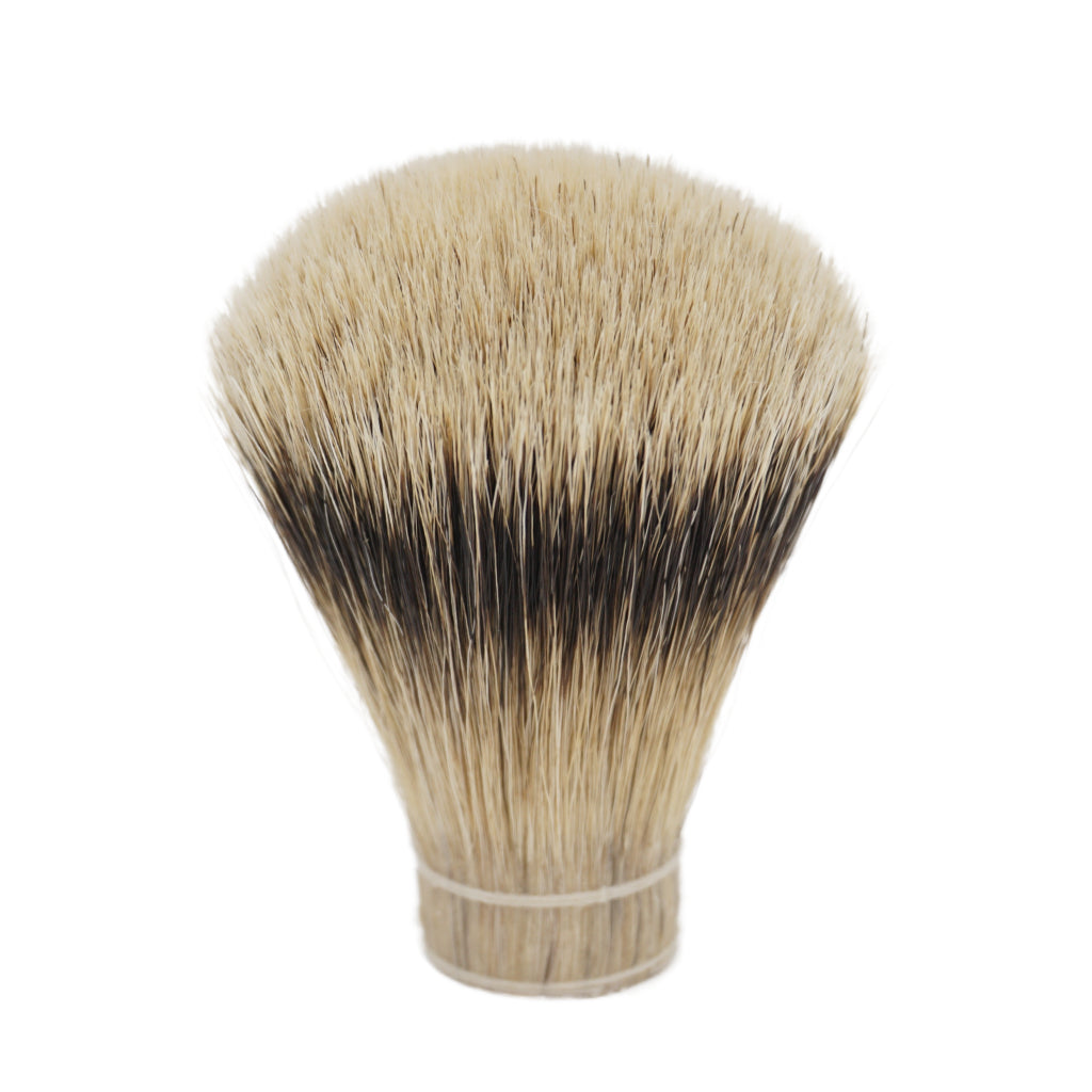 Premium 24mm Shavemac Silvertip D01 3-Band Badger Hair Shaving Brush Knot - Fan Shape for Wet Shaving & Grooming | Perfect for Straight Razor, Safety Razor & Beard Care Enthusiasts