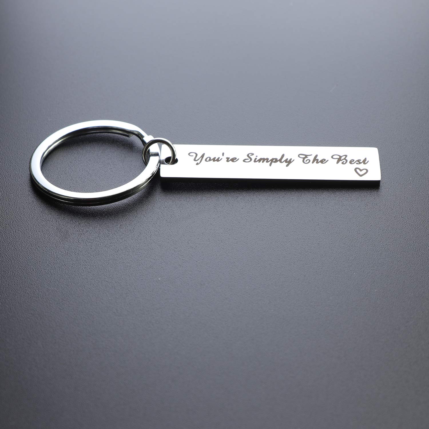 You're Simply The Best Keychain for Women & Men - Couple Keyring, Anniversary & Wedding Gift for Boyfriend, Girlfriend, Husband or Wife - Perfect for Everyday Carry, Romantic Surprises & Special Occasions