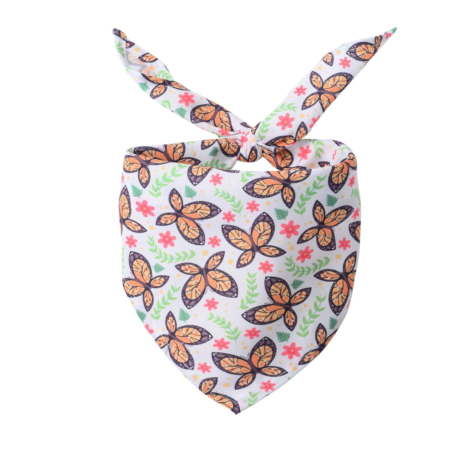 Butterfly Bee Double Sided Pet Scarf - Decorative Dog & Cat Bib Scarf for Small Medium Pets - 1.5 Inch Wide Pride Day Accessory - Perfect for Pet Parties, Pride Events & Fashion Outfits
