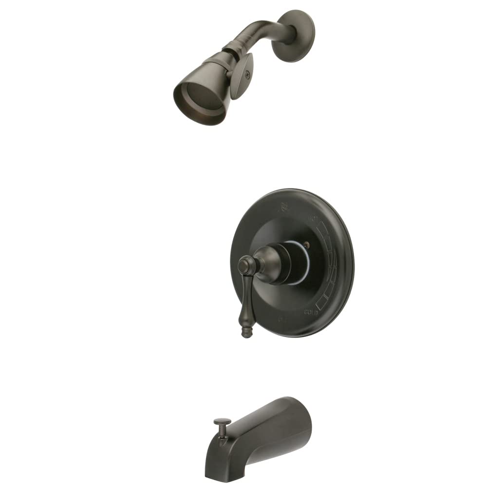 Kingston Brass KB1635AL Magellan 5-Inch Spout Reach Tub and Shower Faucet in Oil Rubbed Bronze - Perfect for Bathroom Renovation & Modern Home Decor