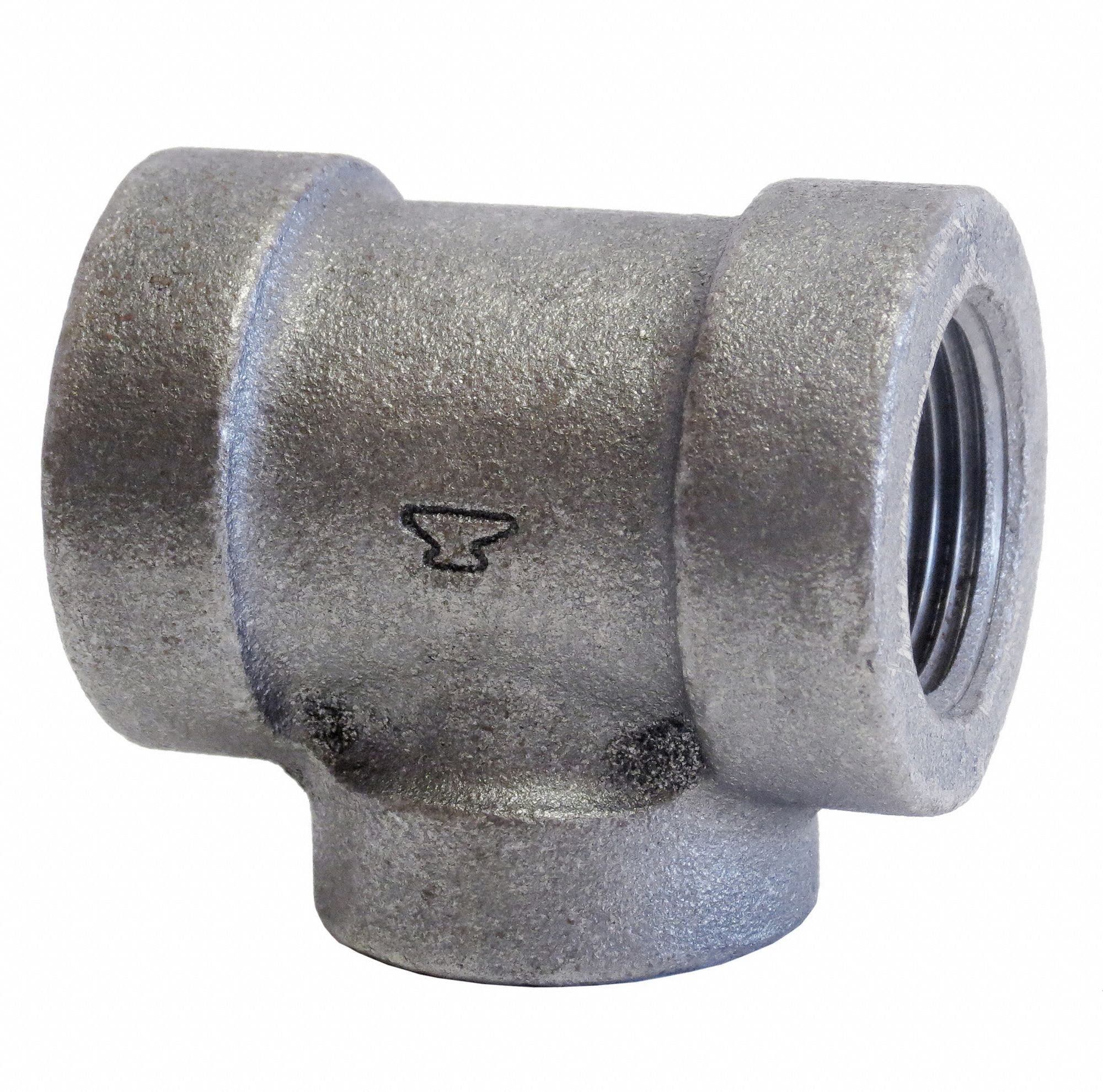 Anvil International 0300032000 1-Inch Black Cast Iron Tee Fitting for Plumbing, HVAC, and Industrial Piping Systems - Durable Pipe Connector for Water, Gas, and Steam Applications
