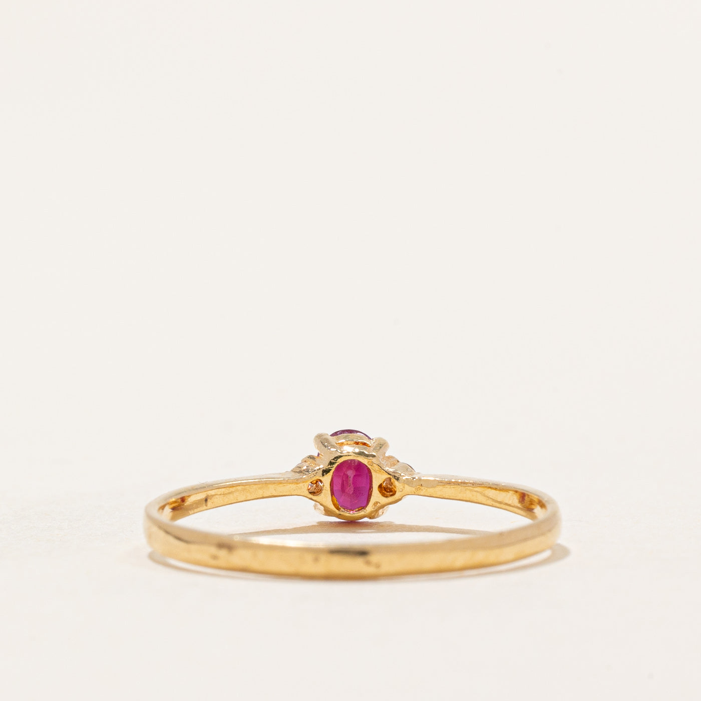 0.20ct Ruby & Diamond Ring | 0.03ctw | Size 5.25 | Elegant Women's Jewelry for Engagement, Anniversary & Special Occasions