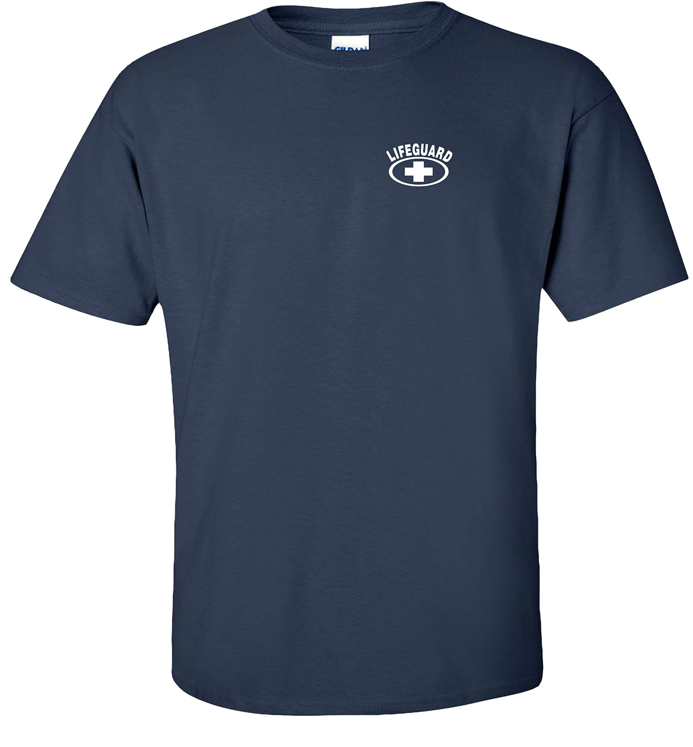 Life Guard T-Shirt - Professional Lifeguarding Uniform with White Cross, YMCA Approved, Durable Pool Staff Apparel, Ideal for Swimming Pool Safety & F&B Services