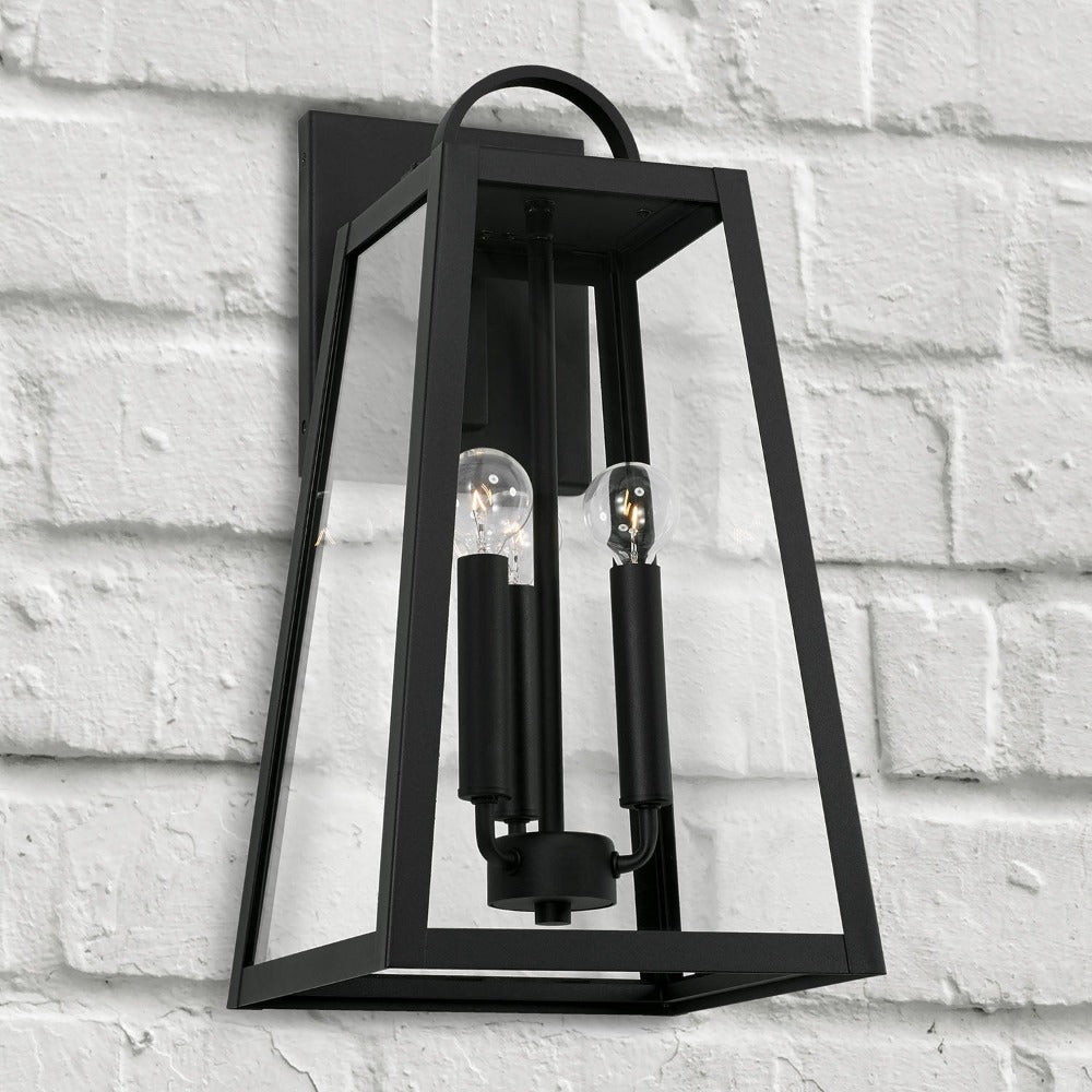 Andrew Outdoor Wall Lantern - Weatherproof LED Exterior Light Fixture for Porch, Patio & Garden - Dusk to Dawn Sensor & Rust-Resistant Metal Design