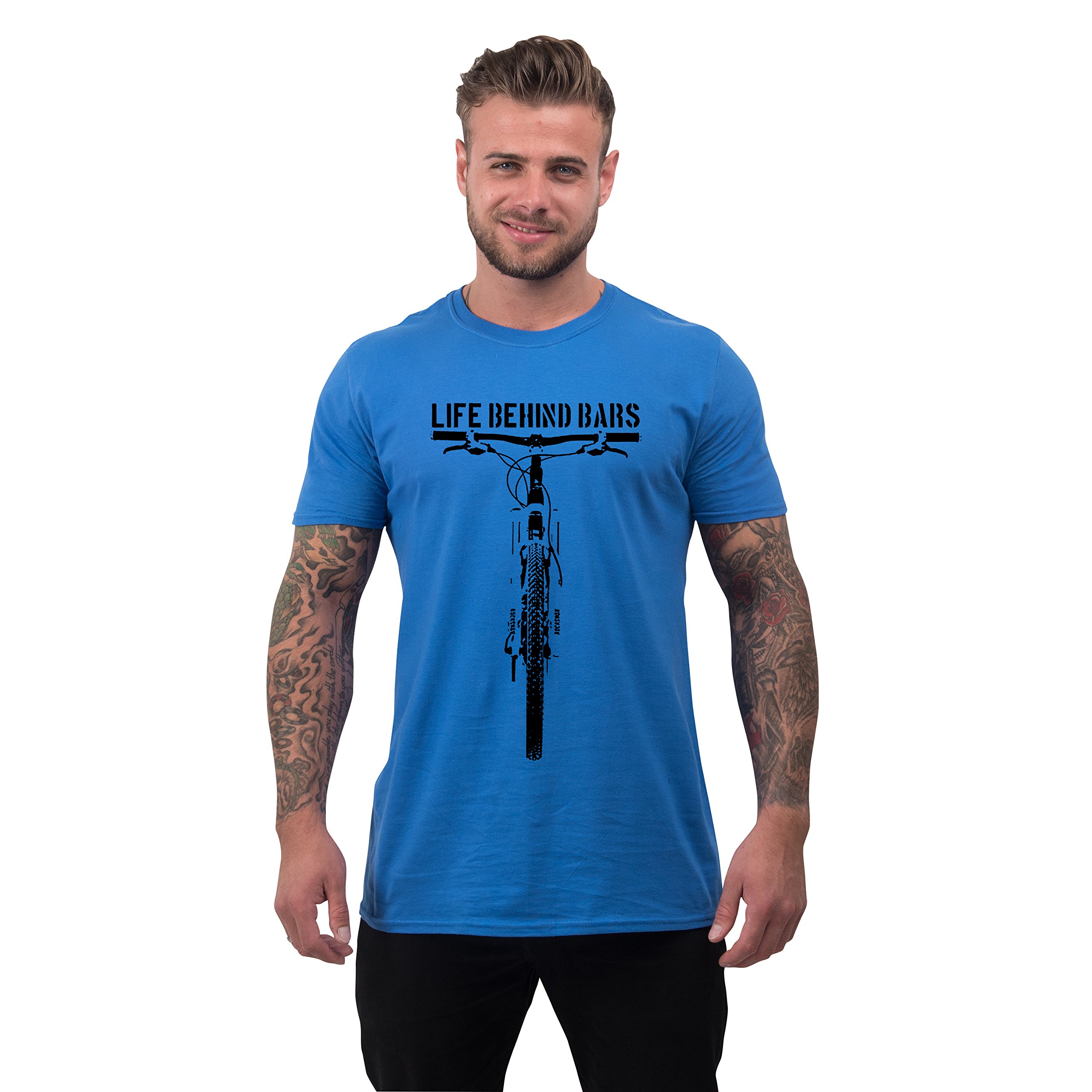 Men's Life Behind Bars Mountain Biking T-Shirt - Cool Graphic Tee for Cyclists - Perfect for Trail Riding & Bike Adventures