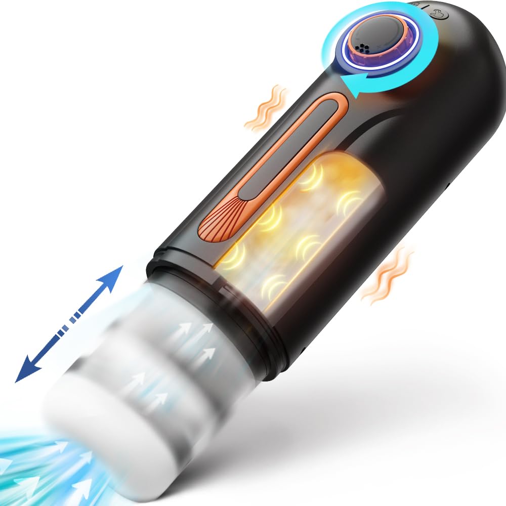 Realistic 3D Textured Automatic Male Masturbator Cup - Thrusting, Sucking, Vibrating & Heating Adult Sex Toy with Erotic Voice | Perfect for Solo Pleasure, Stress Relief & Intimate Couples Play