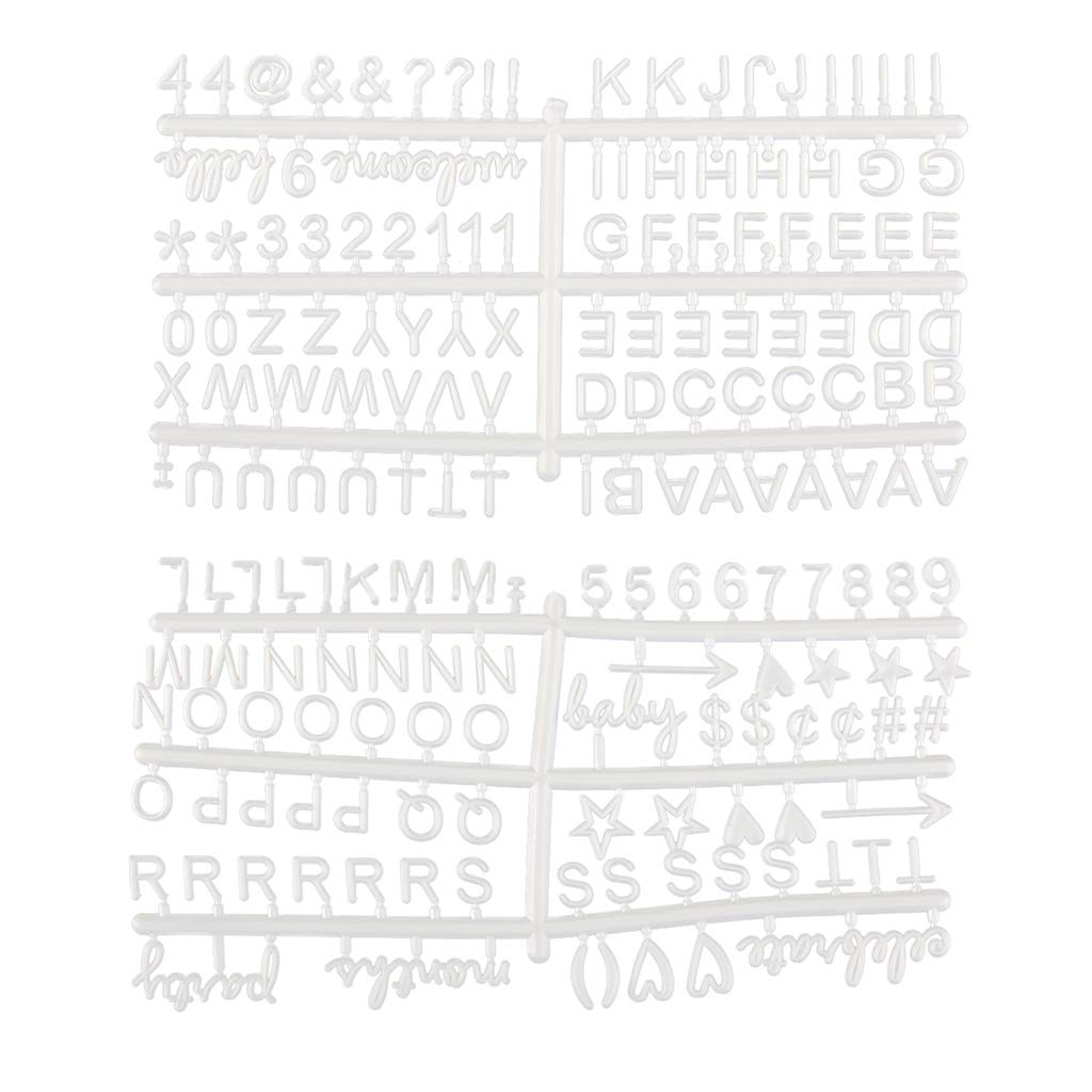 White Plastic Letter Set for Felt Letter Boards - Includes Letters, Numbers & Symbols for Custom Messages | Perfect for Home Decor, Office Signs, and Event Displays