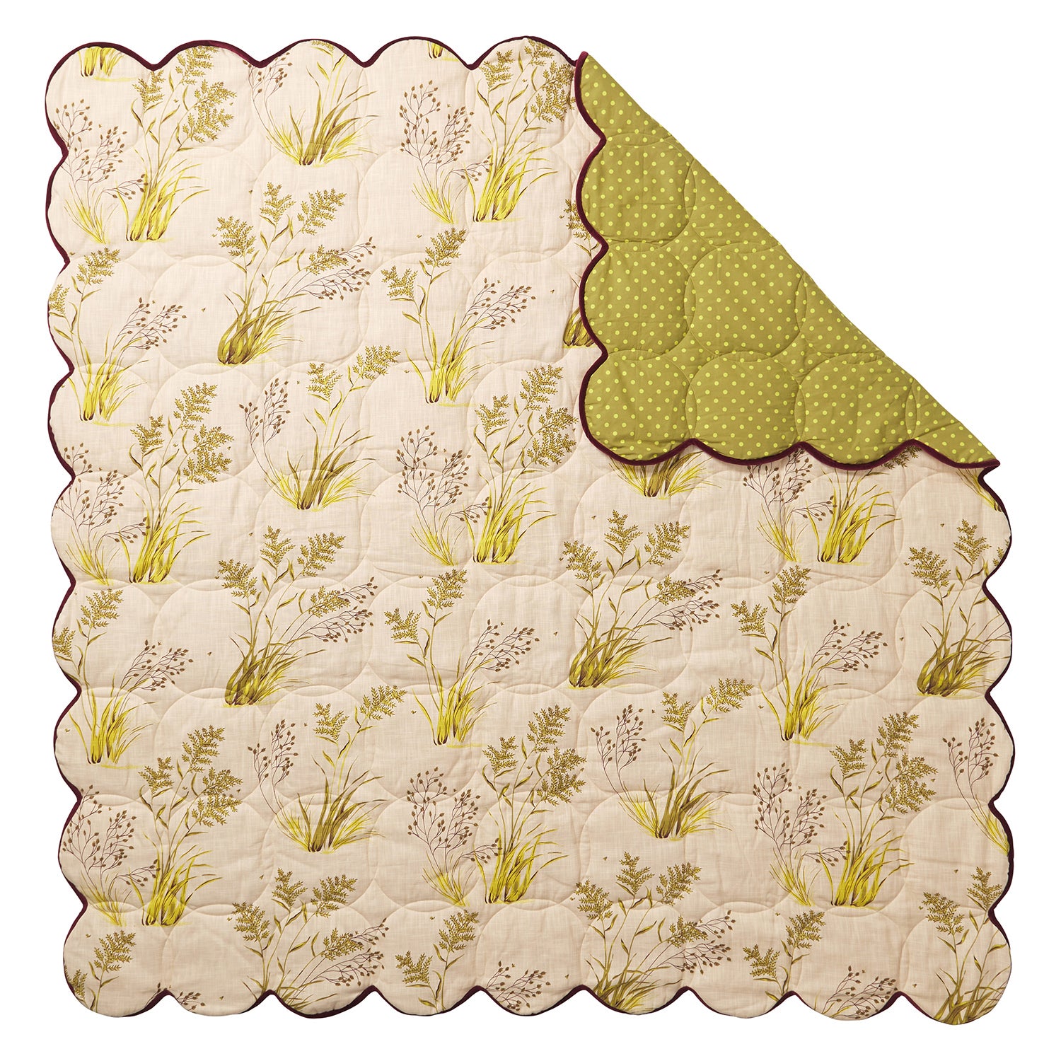 Adelyn Scalloped Quilted Coverlet - Luxury Bedspread with Elegant Stitching, Soft & Breathable for All Seasons | Perfect for Master Bedroom, Guest Room & Cozy Home Decor