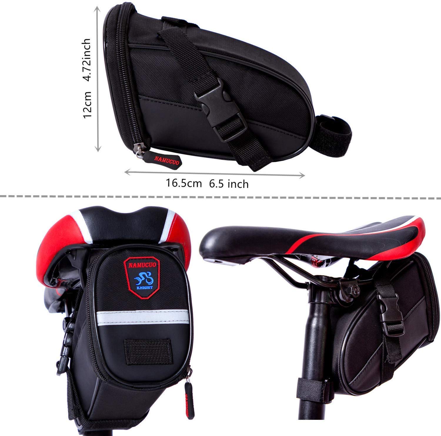 YBEKI Bike Saddle Bag - Waterproof Bike Repair Tool Kit with Multi Tool, Tire Levers & Chain Tool | Perfect for Mountain Biking, Road Cycling & Commuting | 6 Month Warranty