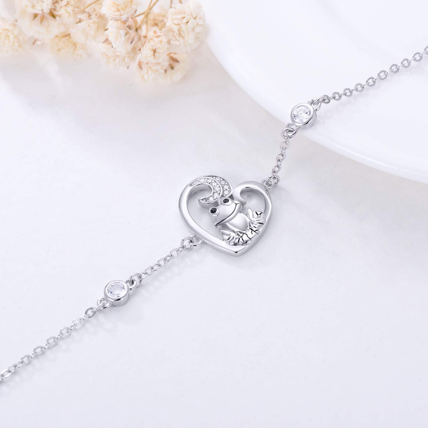 POPKIMI Cute Animal Anklets for Women - Sterling Silver Beach Foot Jewelry - Perfect Beach Themed Gifts, Birthday Presents for Her - Ideal for Summer Vacations, Pool Parties & Boho Fashion Accessories