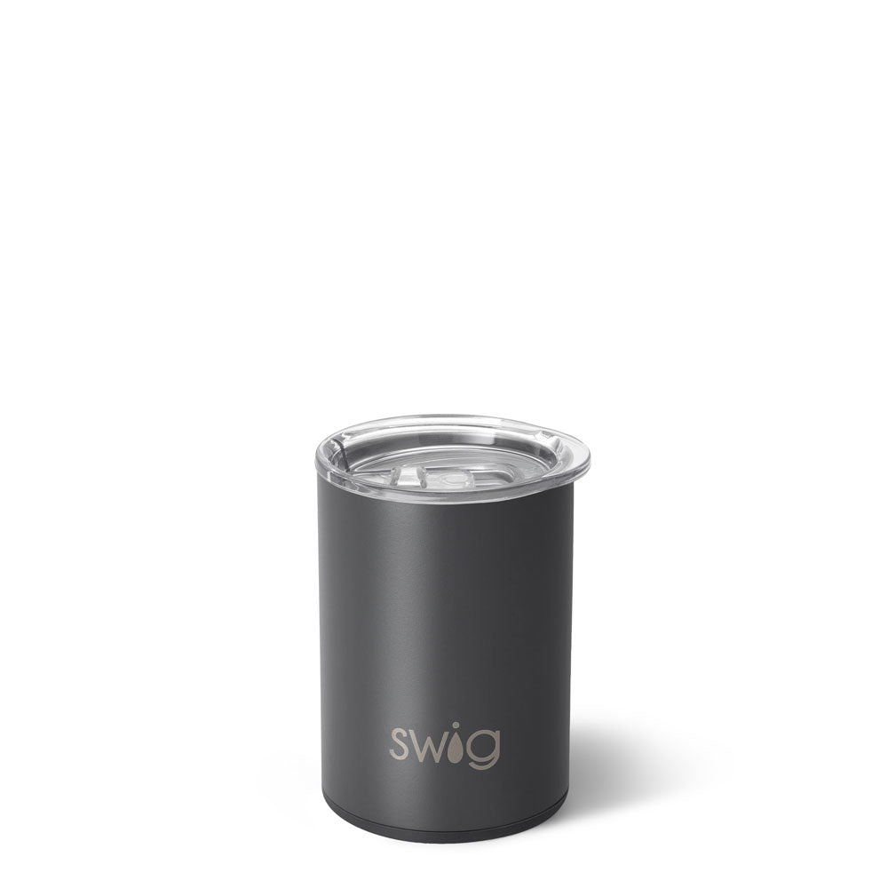 12oz Grey Insulated Tumbler with Lid - Leakproof Stainless Steel Travel Mug for Coffee, Tea & Cold Drinks - Perfect for Office, Gym & Outdoor Activities