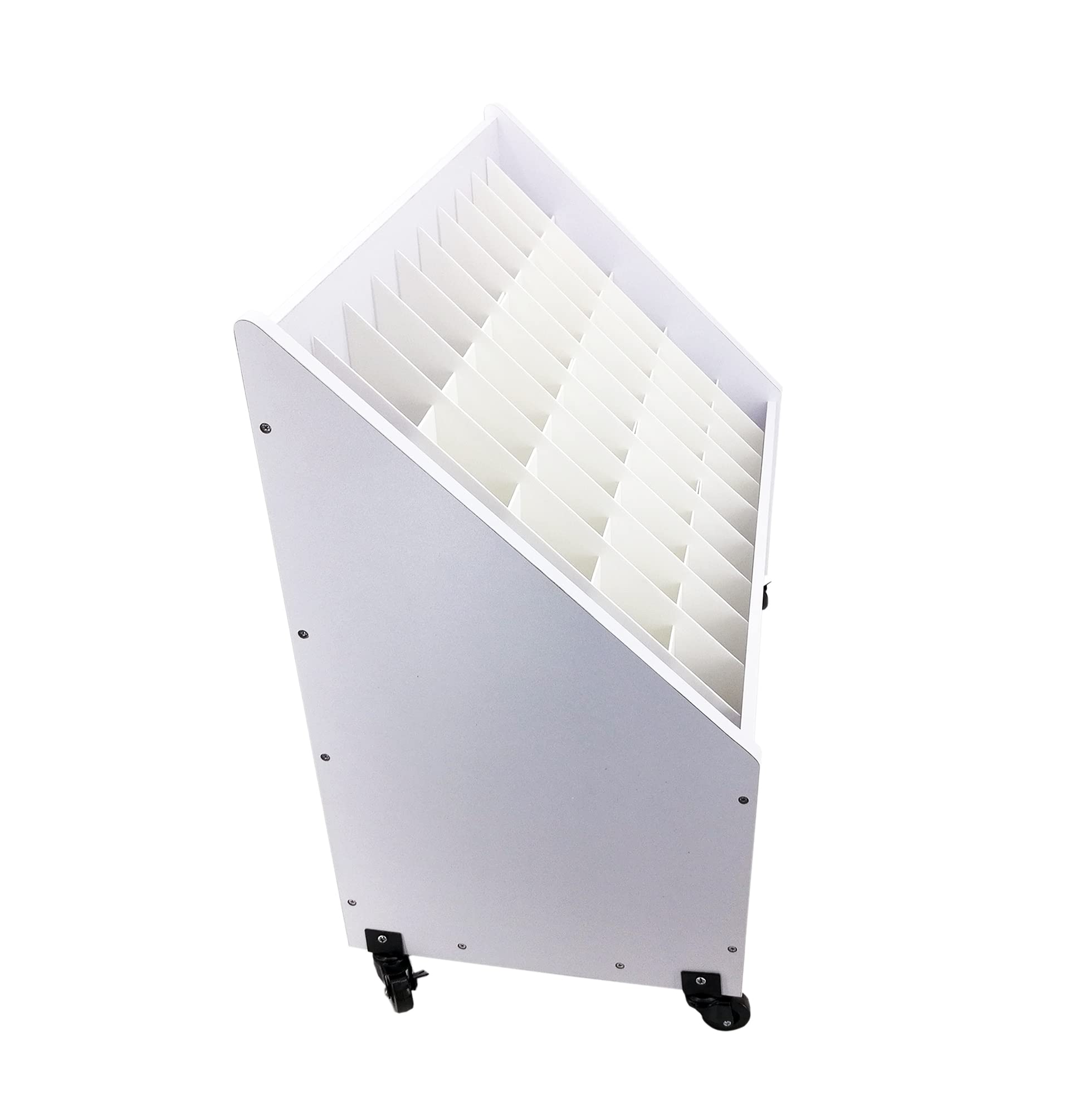 FixtureDisplays® 50 Compartments File Organizer - Letter Size Document Sorter with Adjustable Dividers, Office Desk Organizer for Papers, Folders, and Mail - Perfect for Home, Office, and School Organization