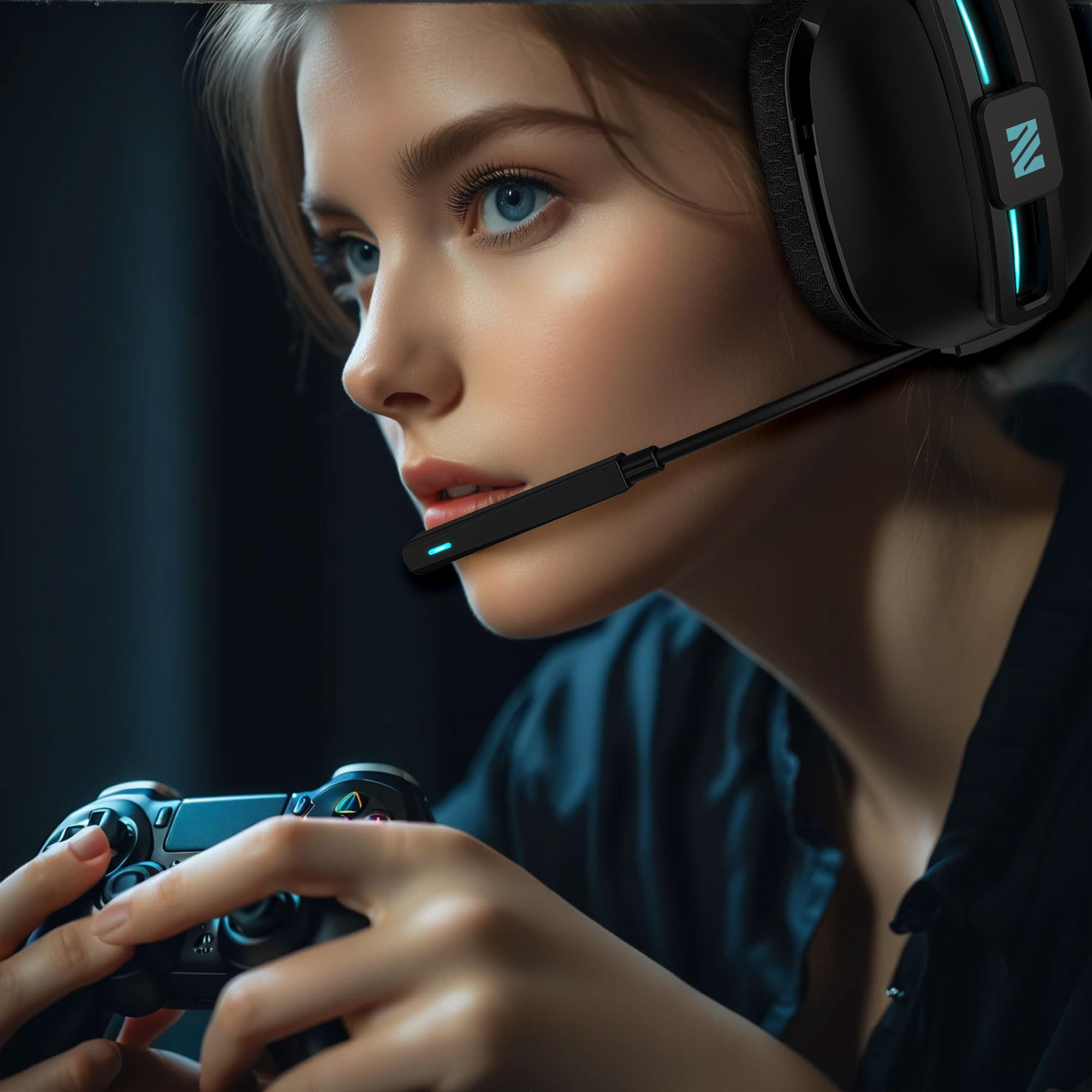M600 Wireless Gaming Headset for PS5, PC & Laptop - 2.4G+BT 5.3 Dual Mode, 48H Playtime, Foldable Over-Ear Design with Noise-Canceling Mic - Perfect for Gaming, Streaming & Online Meetings