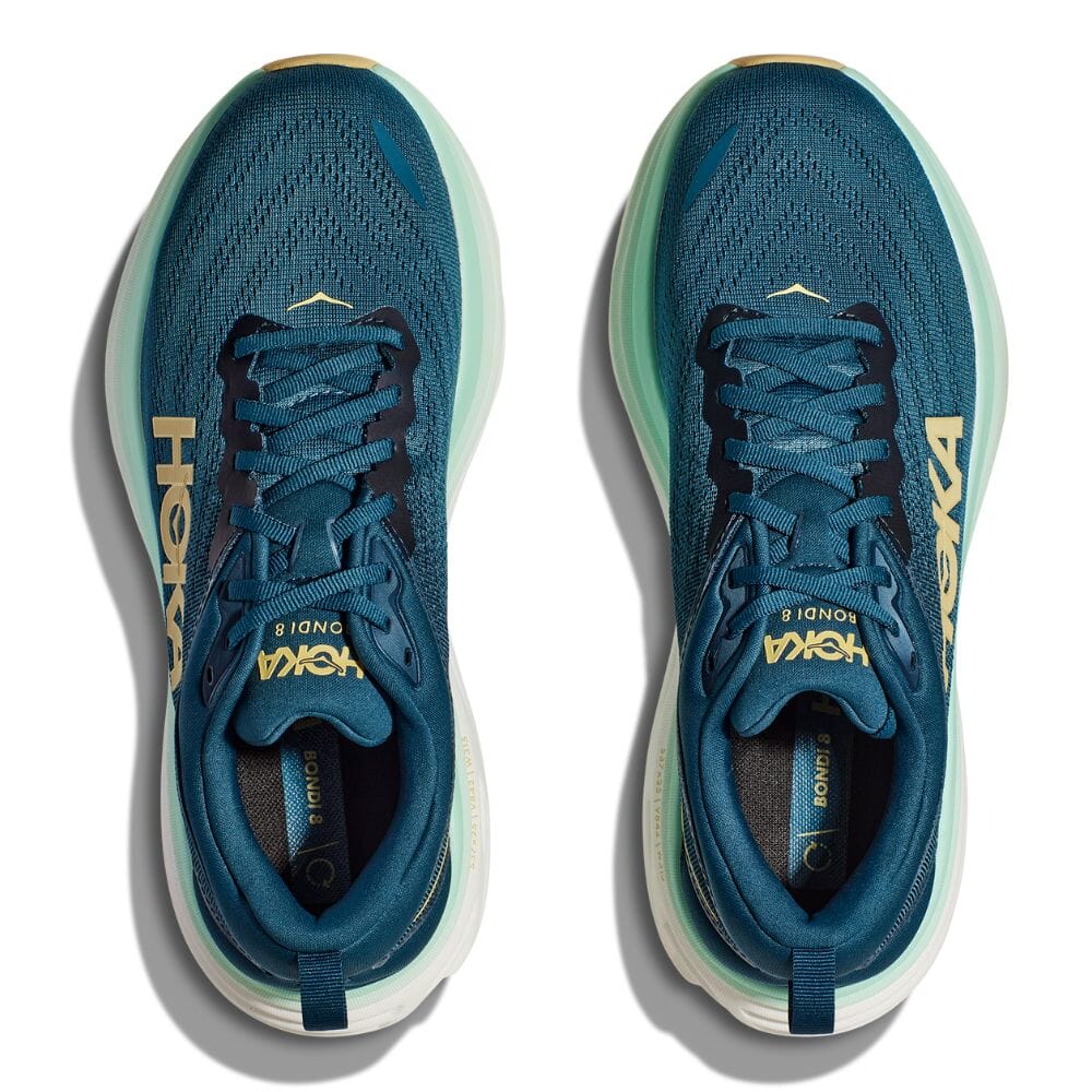 Hoka Men's Bondi 8 Running Shoes - Lightweight Cushioned Sneakers for Marathon, Jogging & Walking - Breathable Mesh Upper with Maximum Support & Comfort