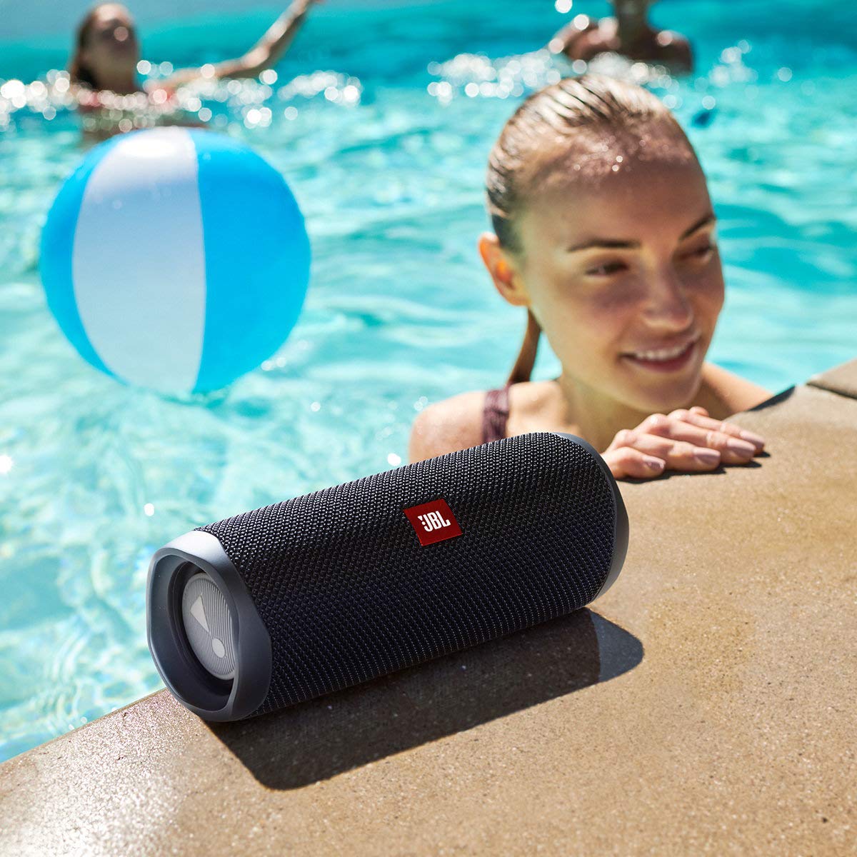 JBL Flip 5 Waterproof Portable Bluetooth Speaker - Wireless Outdoor Speaker with 12 Hours Playtime, IPX7 Waterproof, Rich Bass - Perfect for Pool Parties, Beach, Hiking & Travel (Renewed, Black)
