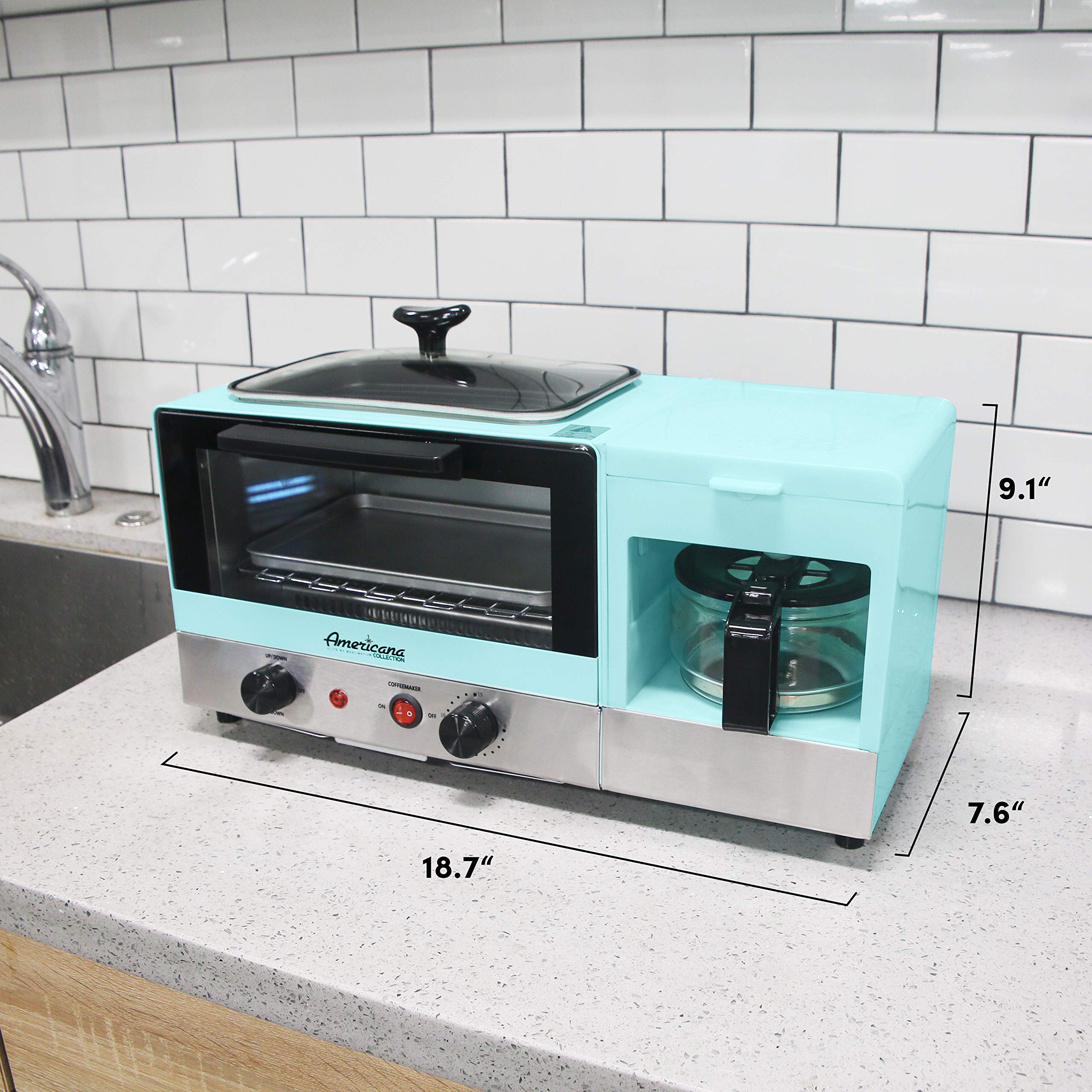 Elite Gourmet Americana 2-Slice Toaster Oven with 9.5