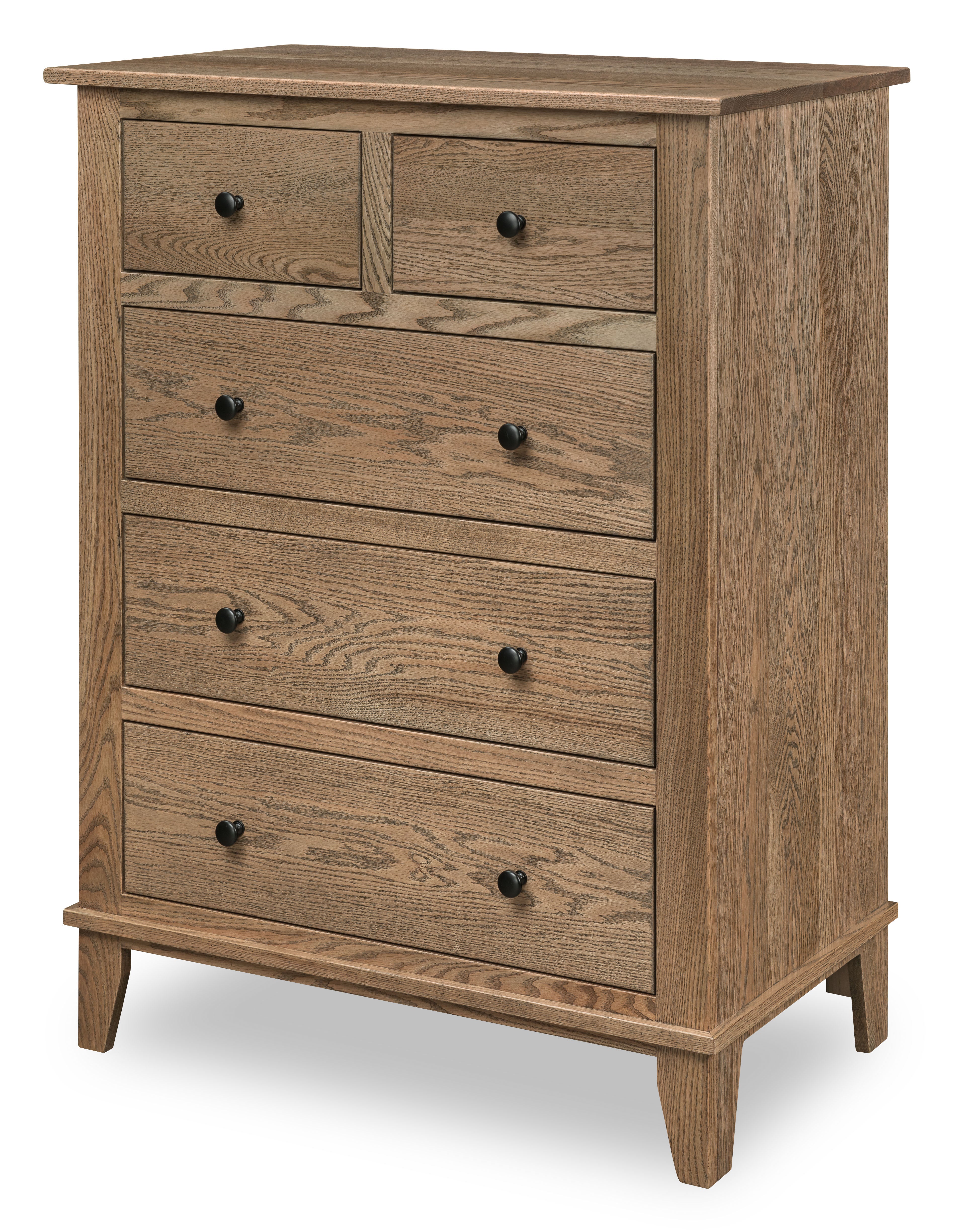 Madison Short Chest - 5 Drawer Compact Dresser for Small Spaces | Perfect for Bedroom, Nursery, or Closet Storage | Modern & Stylish Furniture