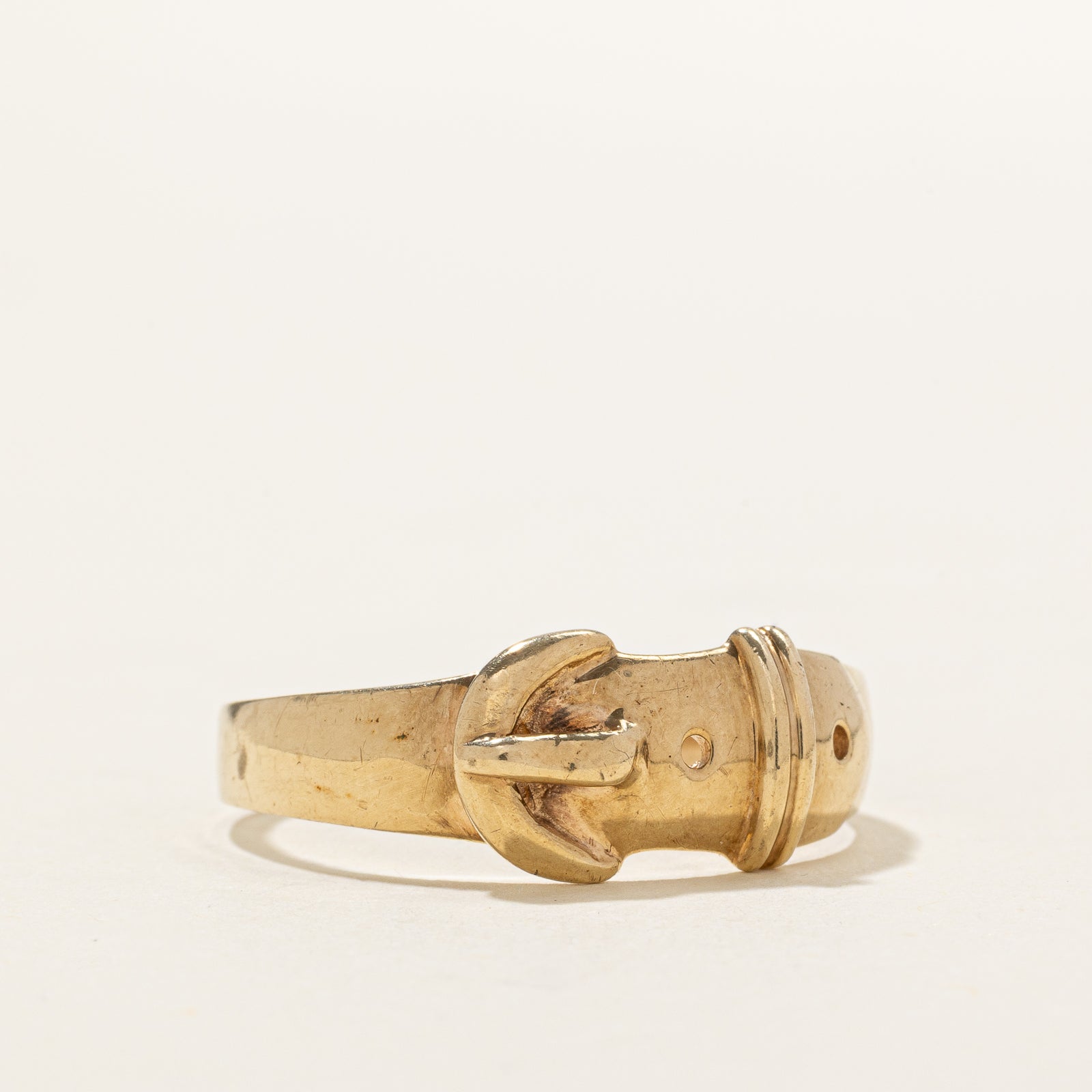 9K Yellow Gold Buckle Ring - Size 13 - Elegant UK Made Jewelry for Women | Perfect for Gifts, Anniversaries & Special Occasions
