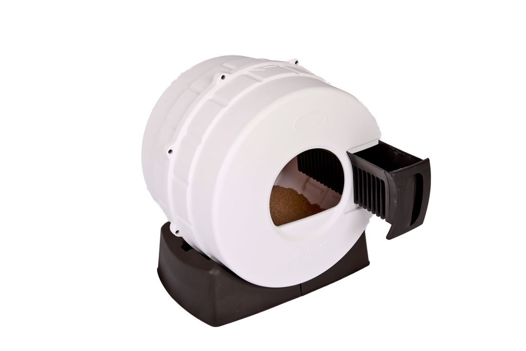 Quick Clean Cat Litter Box - Odor Control, Easy Scoop White Litter Tray for Indoor Cats - Perfect for Small Spaces & Multi-Cat Homes