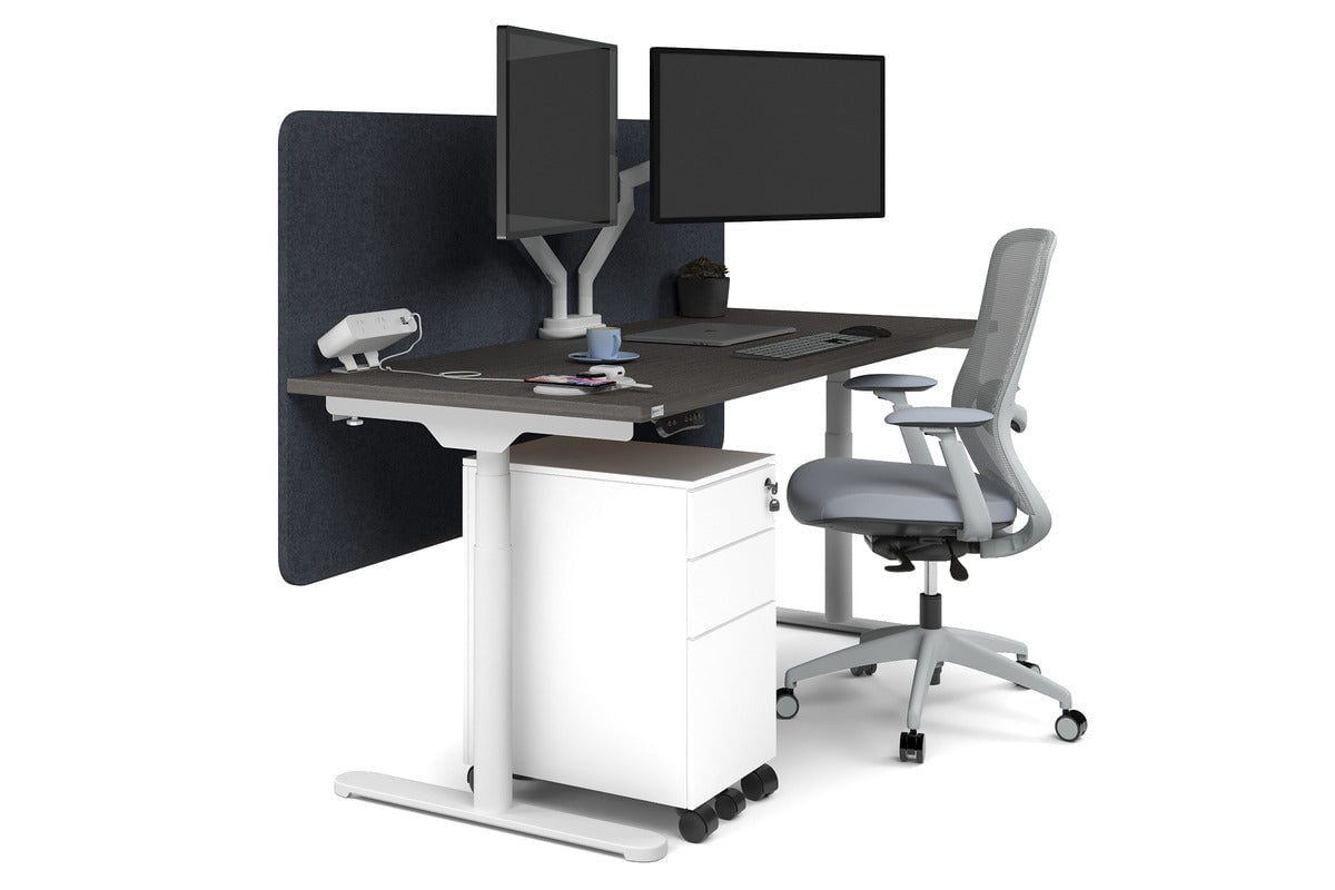 Flexi Premium Height Adjustable Single Workstation [1800L x 700W] - Ergonomic Standing Desk for Home Office, Gaming & Study - Electric Sit Stand Desk with Memory Function